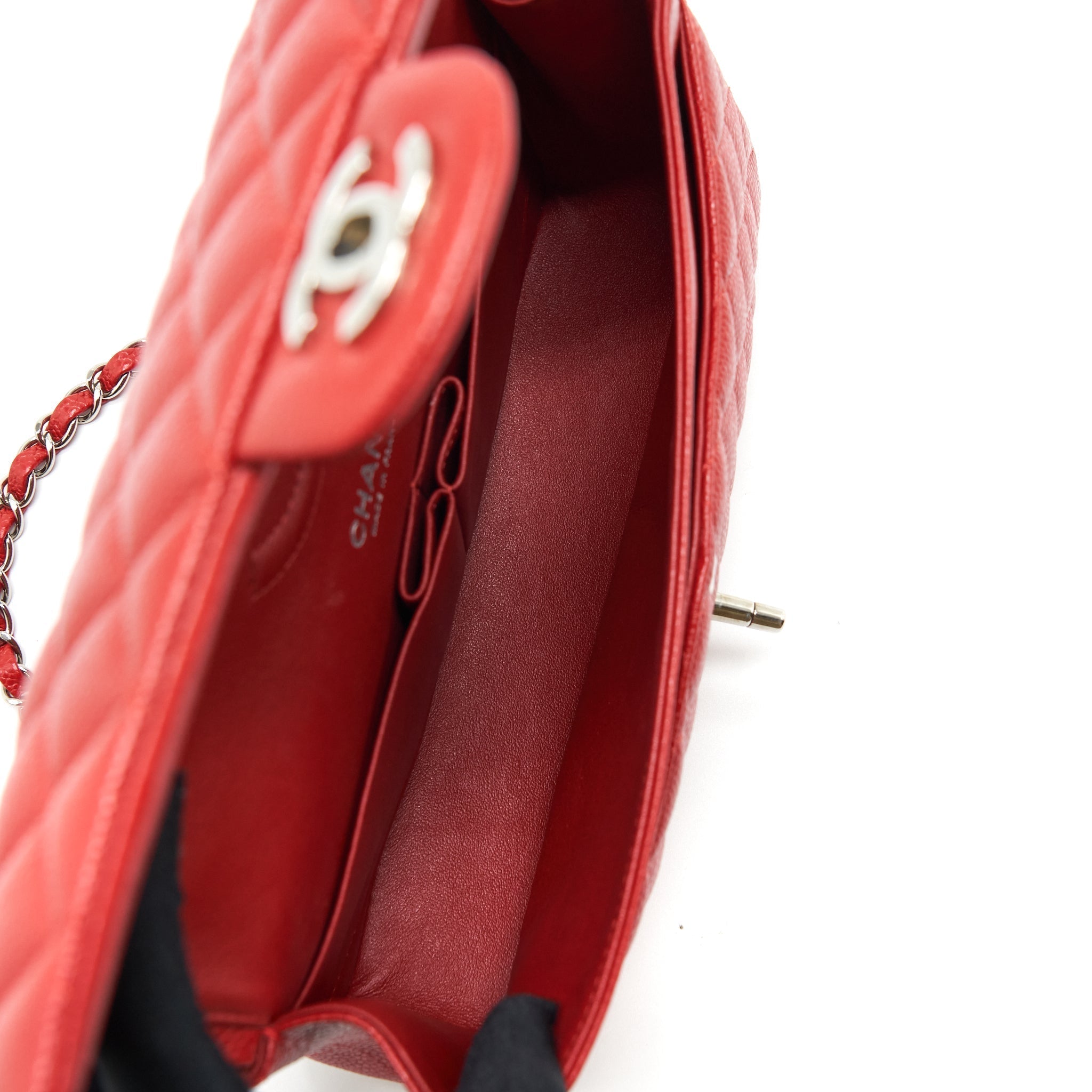chanel-classic-double-flap-bag-caviar-red-shw