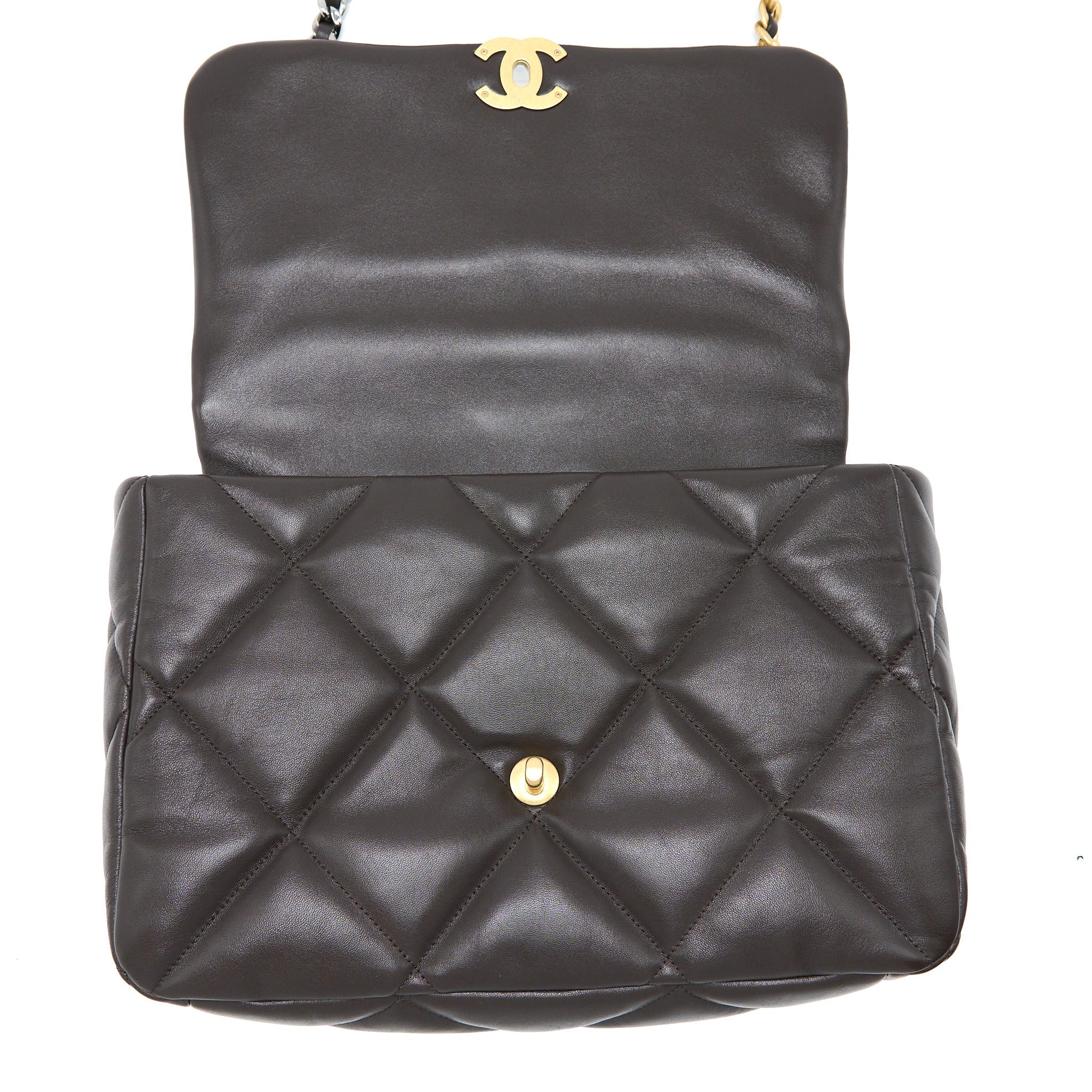 chanel-21a-maxi-19-flap-bag-lambskin-dark-brown-multicolour-hardware-microchip