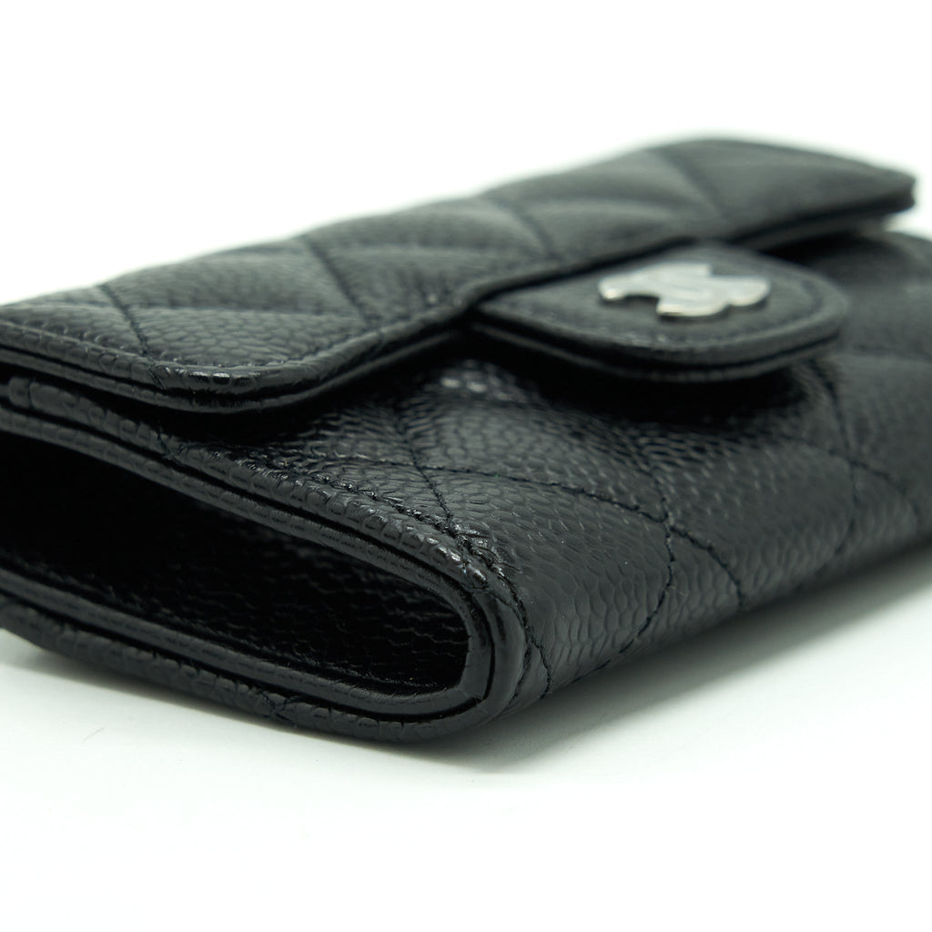 chanel-classic-flap-card-holder-caviar-black-shw