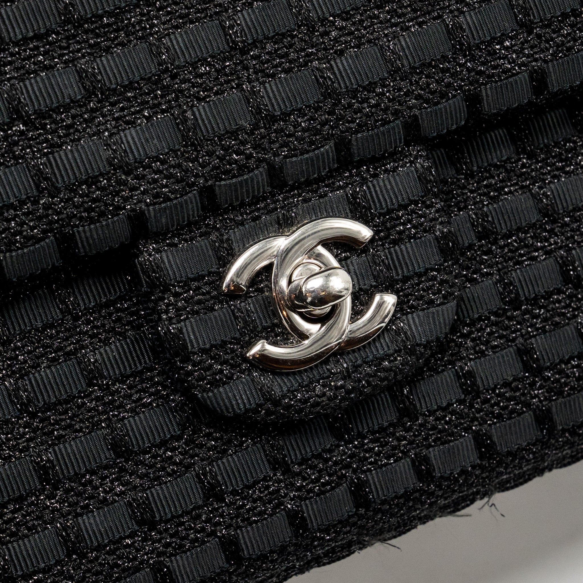 chanel-medium-classic-double-flap-bag-tweed-black-shw-copy