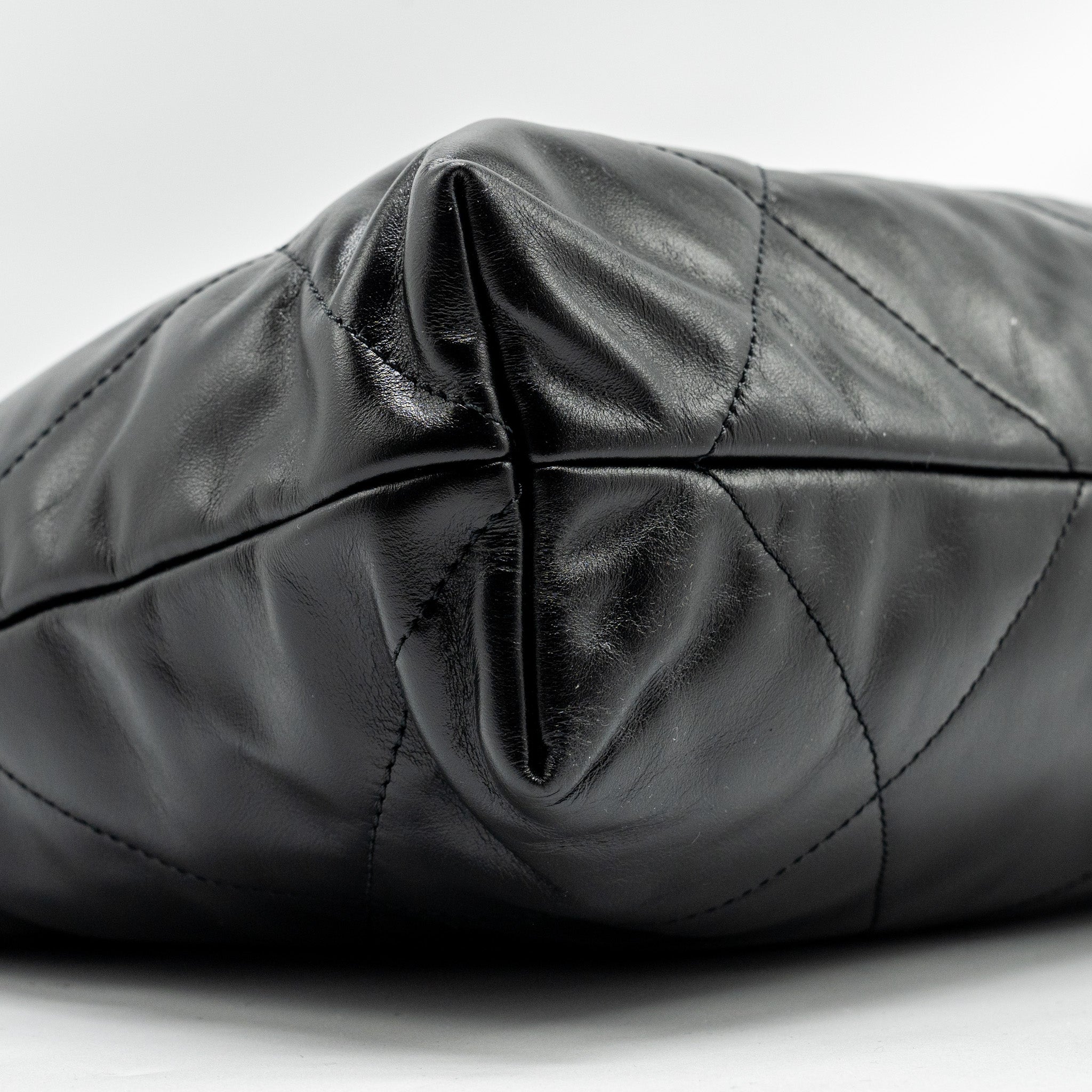 chanel-medium-22-bag-shiny-calfskin-black-ghw-copy