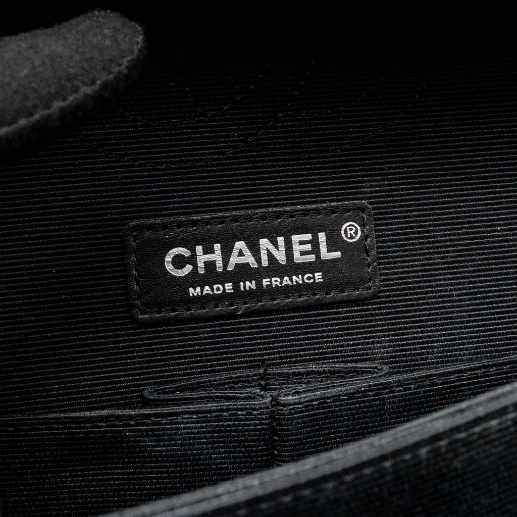 chanel-medium-classic-double-flap-bag-tweed-black-shw-copy