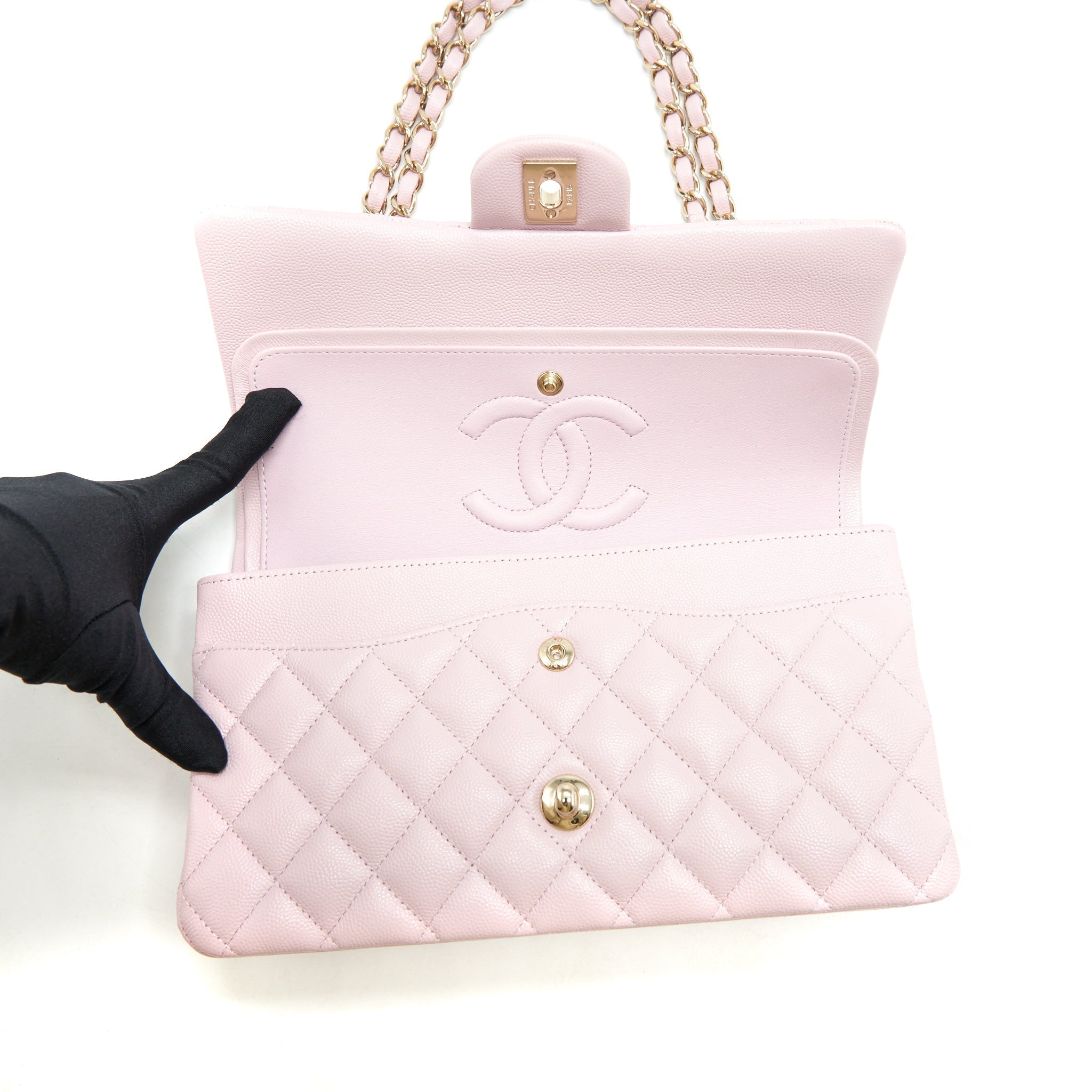 chanel-medium-classic-double-flap-bag-21s-caviar-light-pink-lghw