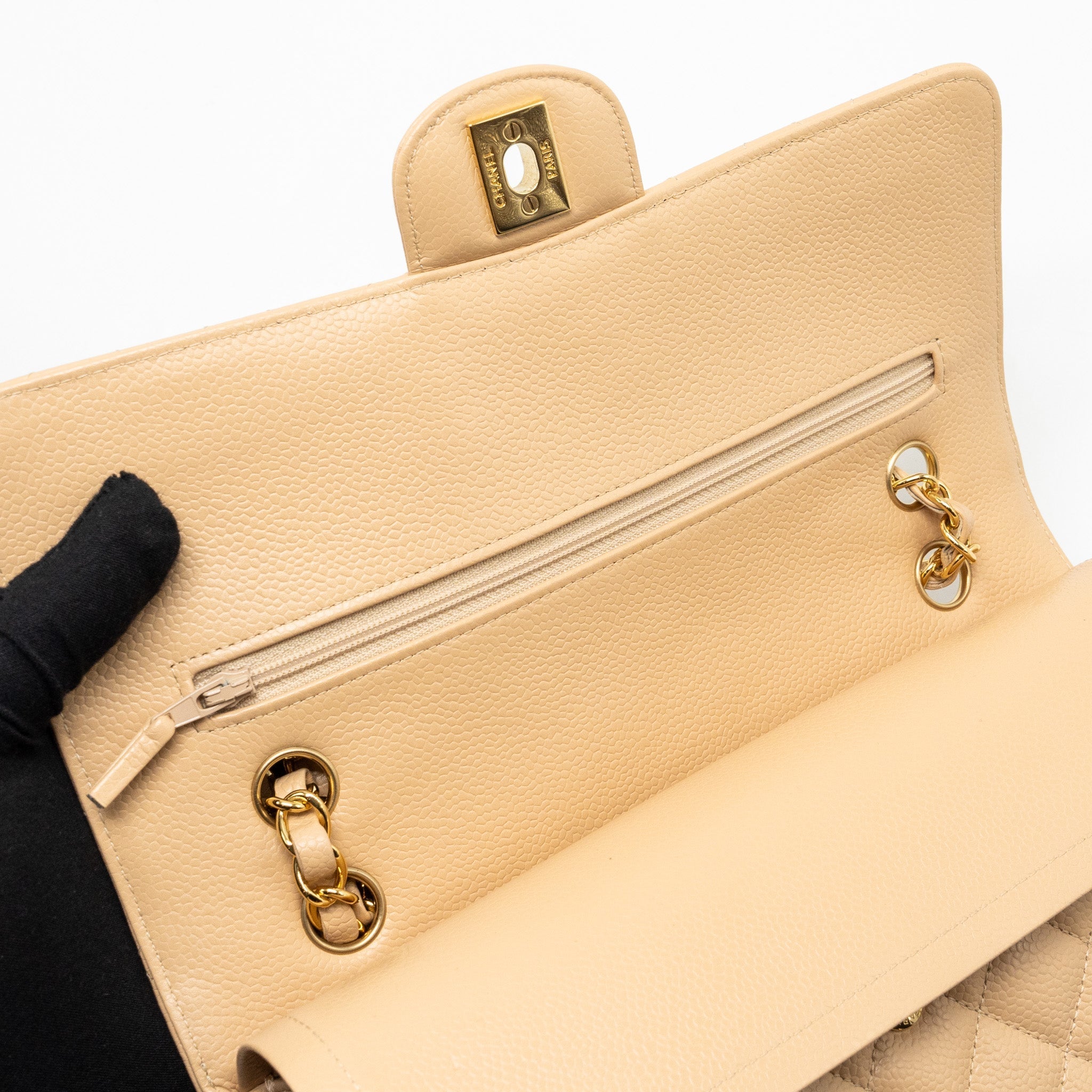 chanel-medium-classic-double-flap-bag-caviar-beige-ghw-copy