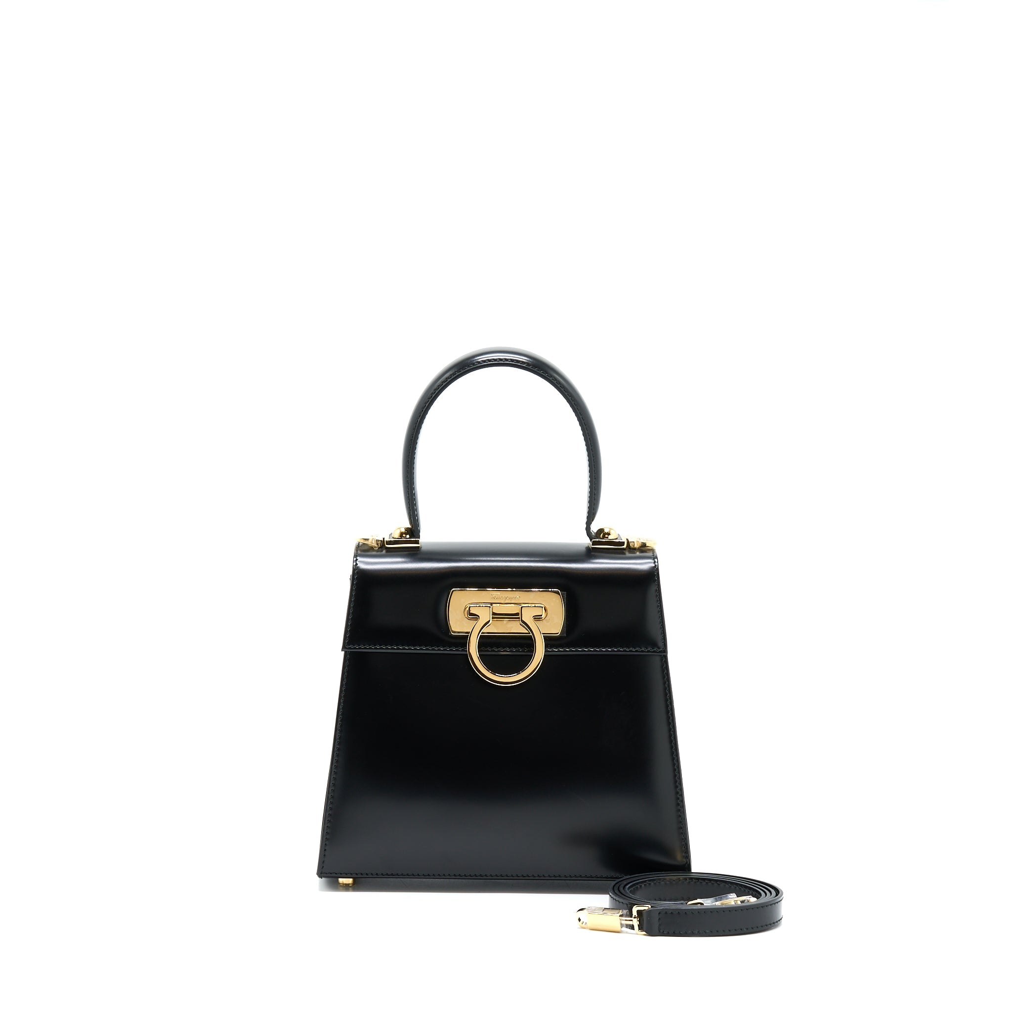 salvatore-ferragamo-gancini-top-handle-bag-calfskin-black-ghw
