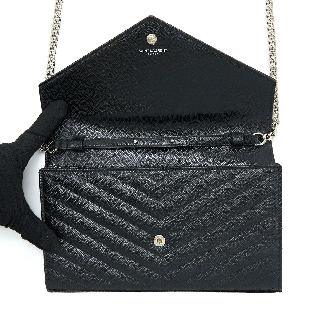 saint-laurent-envelop-chain-wallet-grained-calfskin-black-shw