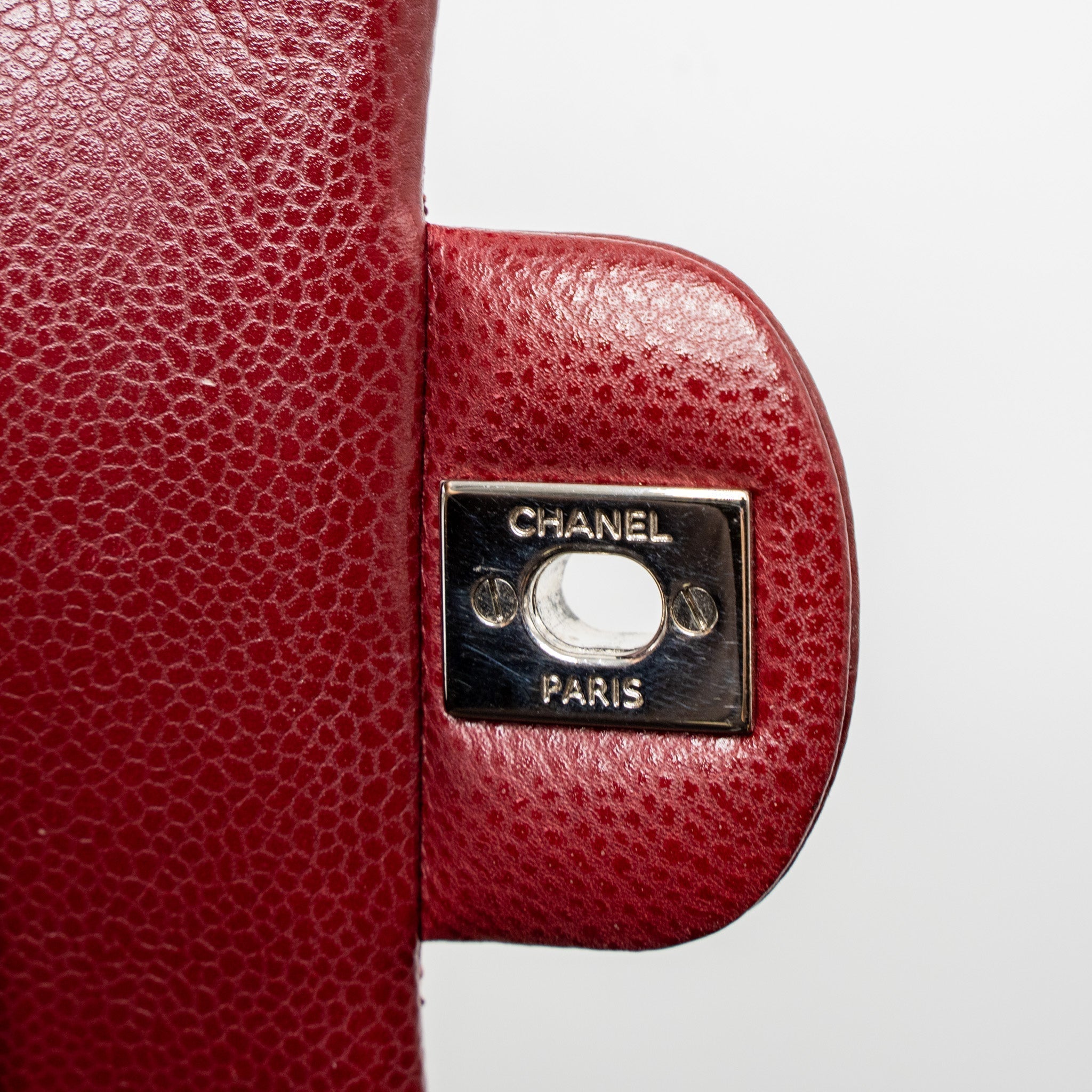 chanel-medium-classic-double-flap-bag-caviar-dark-red-shw