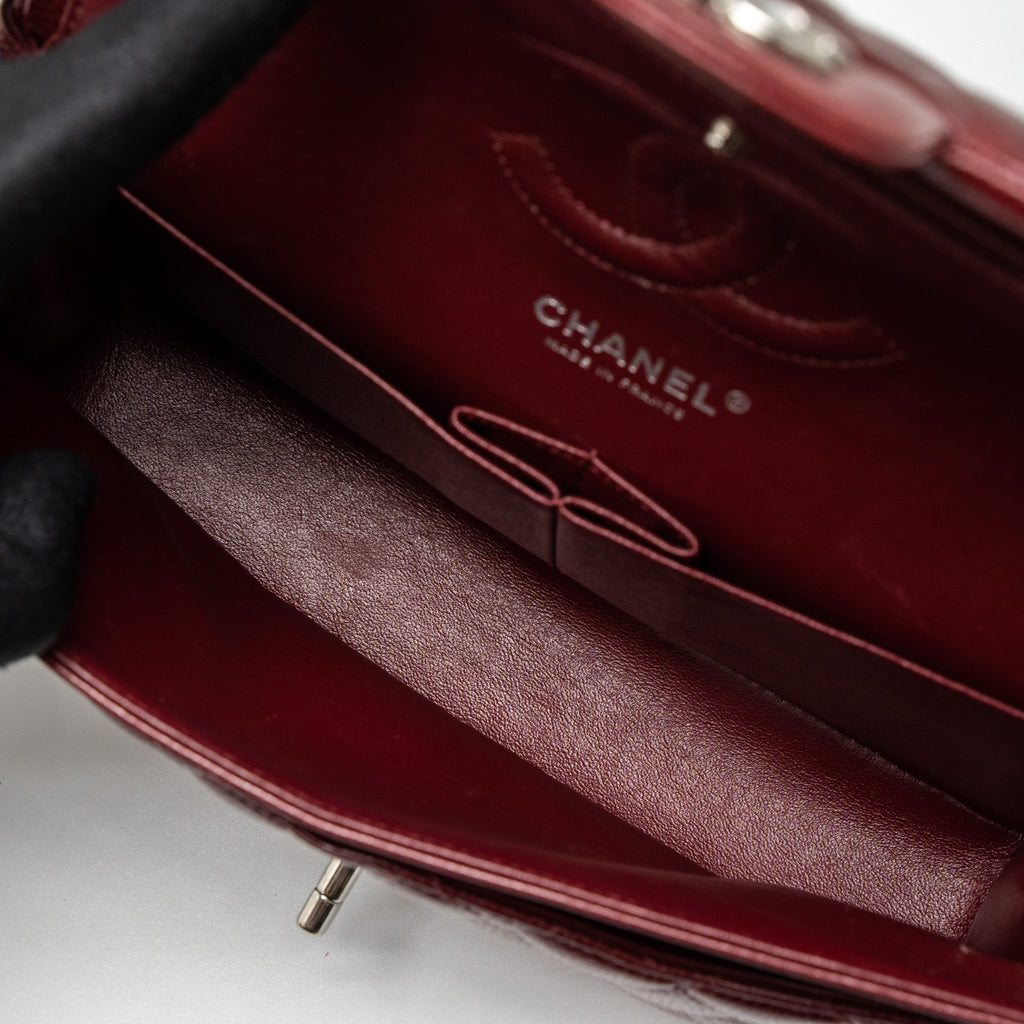 chanel-medium-classic-double-flap-bag-caviar-dark-red-shw