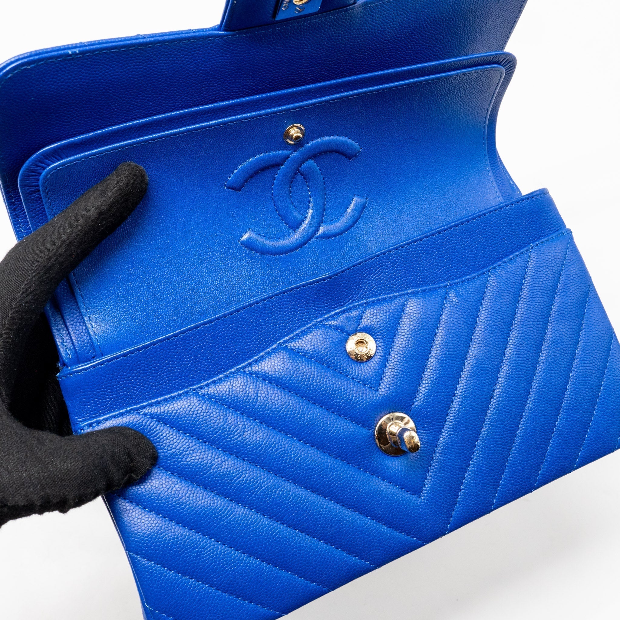 chanel-small-classic-double-flap-bag-chevron-caviar-blue-lghw