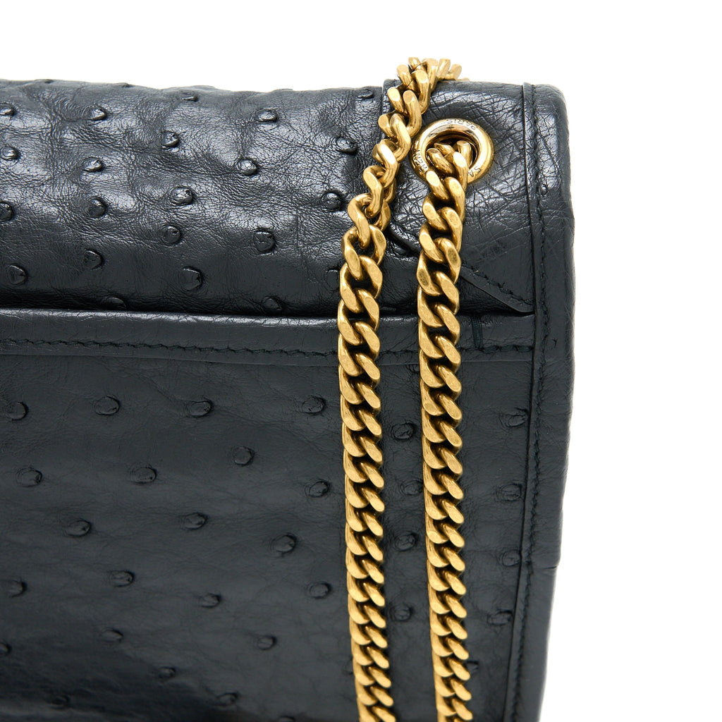saint-laurent-niki-baby-ostrich-black-ghw