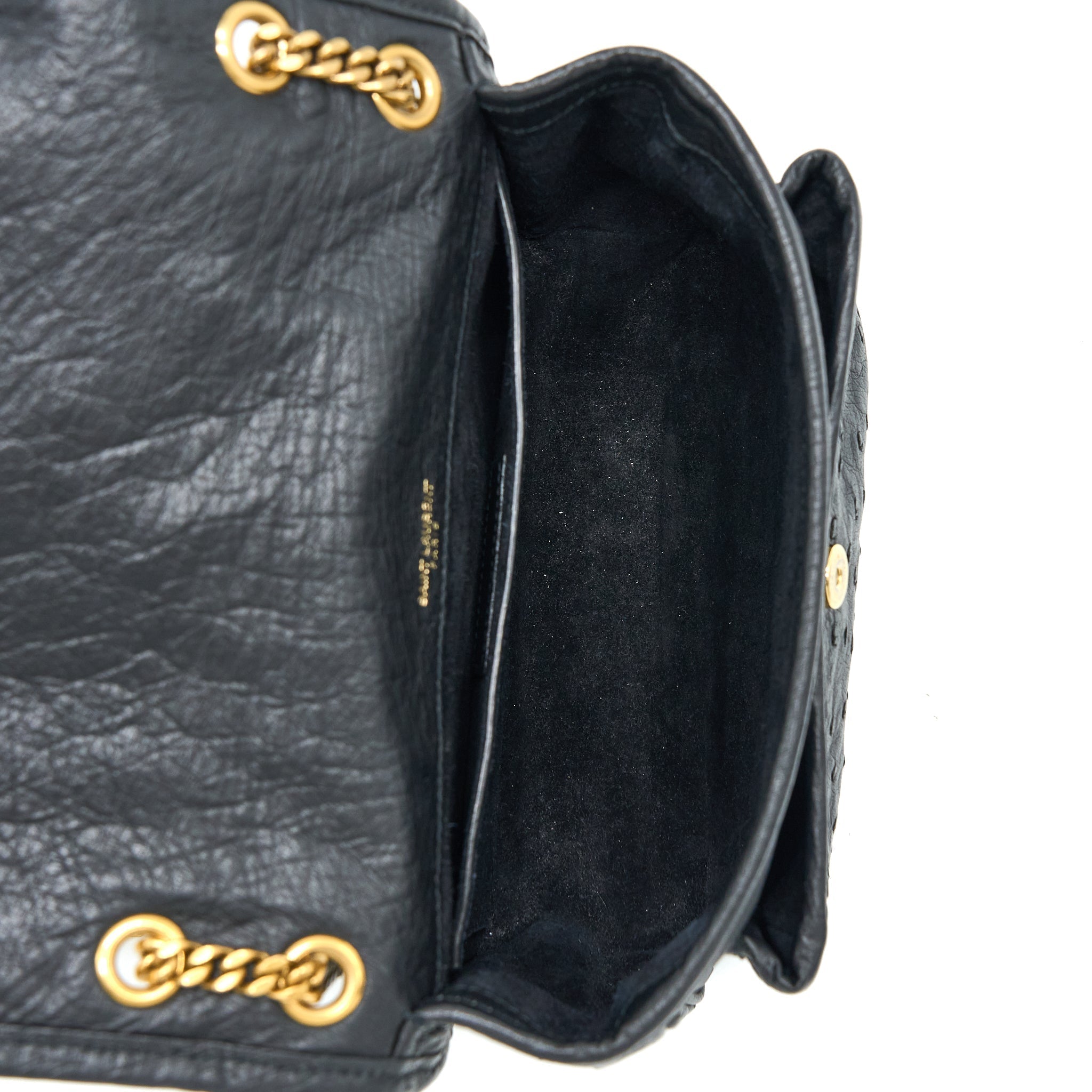 saint-laurent-niki-baby-ostrich-black-ghw
