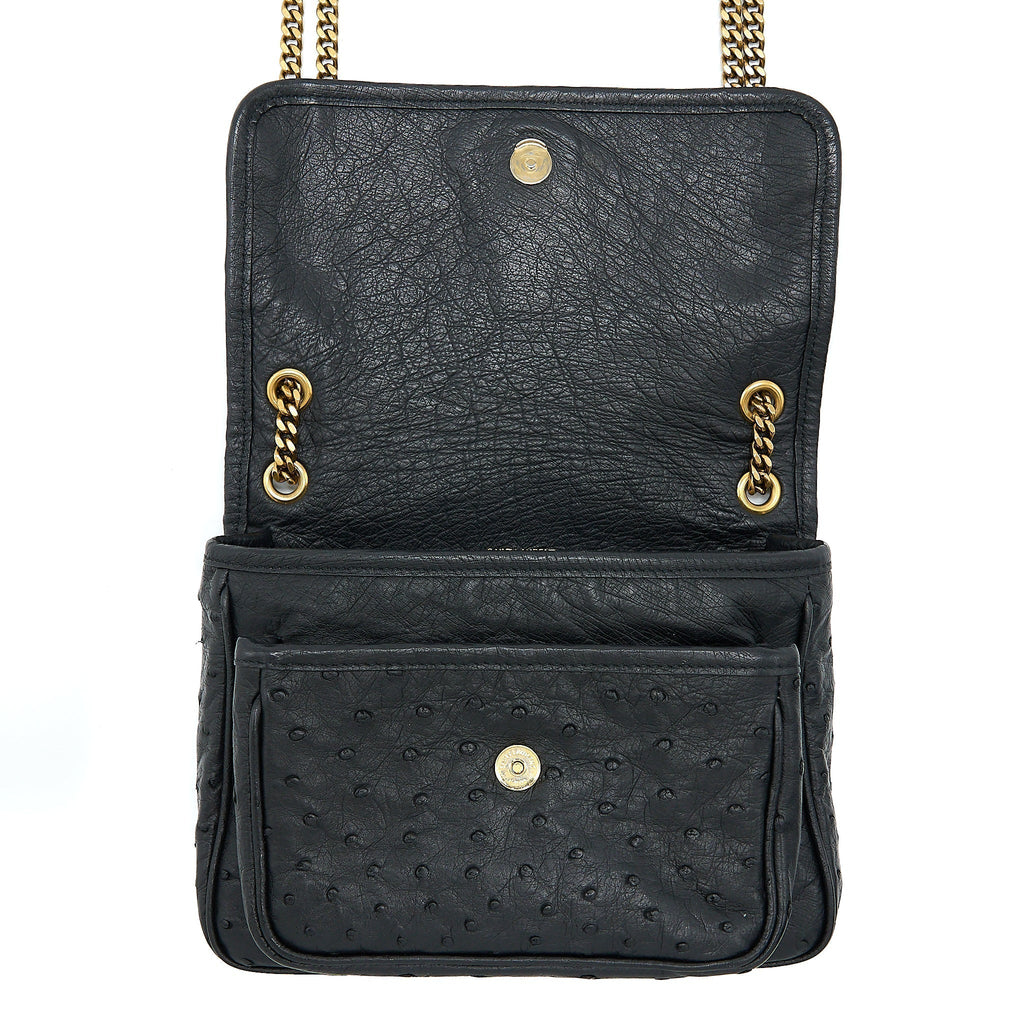 saint-laurent-niki-baby-ostrich-black-ghw