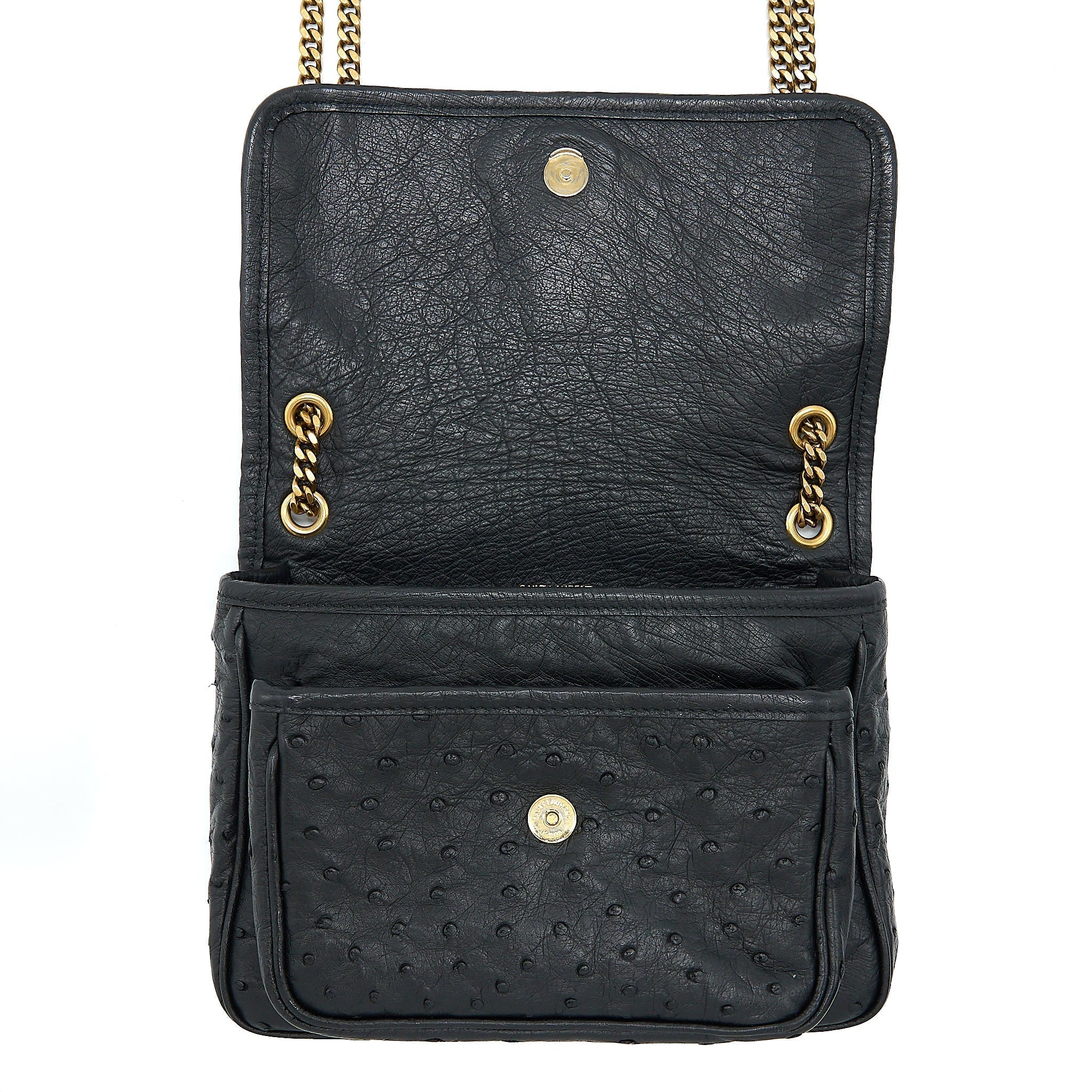 saint-laurent-niki-baby-ostrich-black-ghw