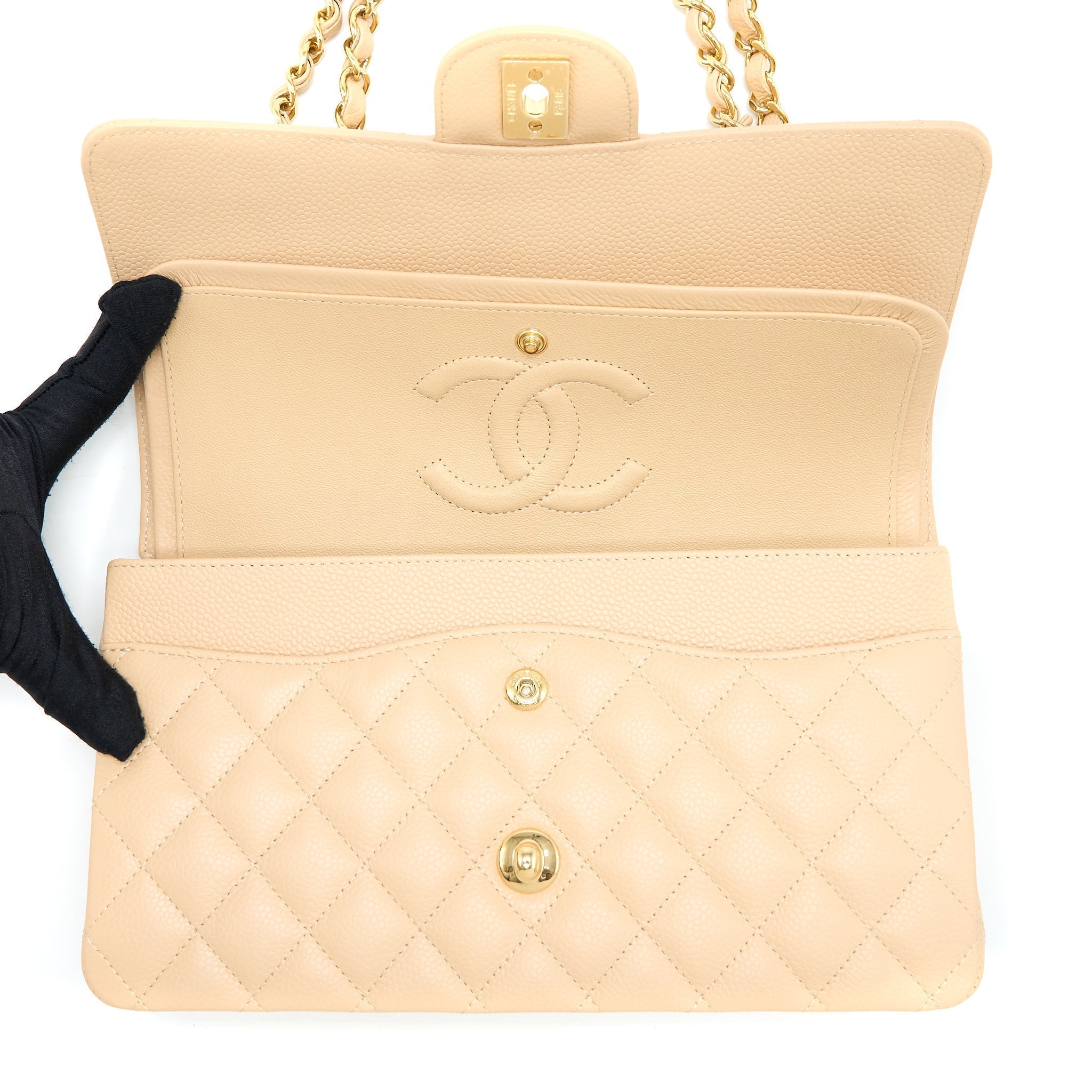 chanel-classic-double-flap-bag-caviar-beige-ghw-1