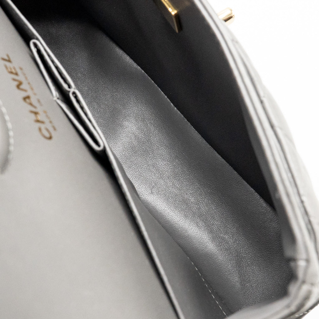 chanel-small-classic-double-flap-bag-lambskin-grey-lghw-microchip