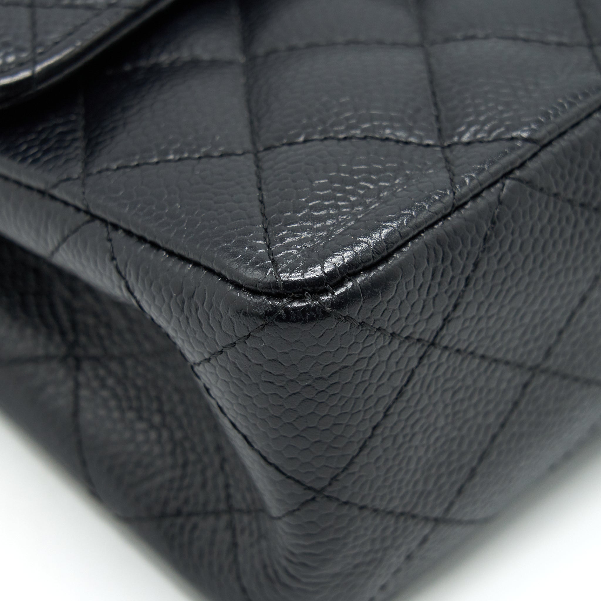 chanel-small-classic-double-flap-bag-black-caviar-shw