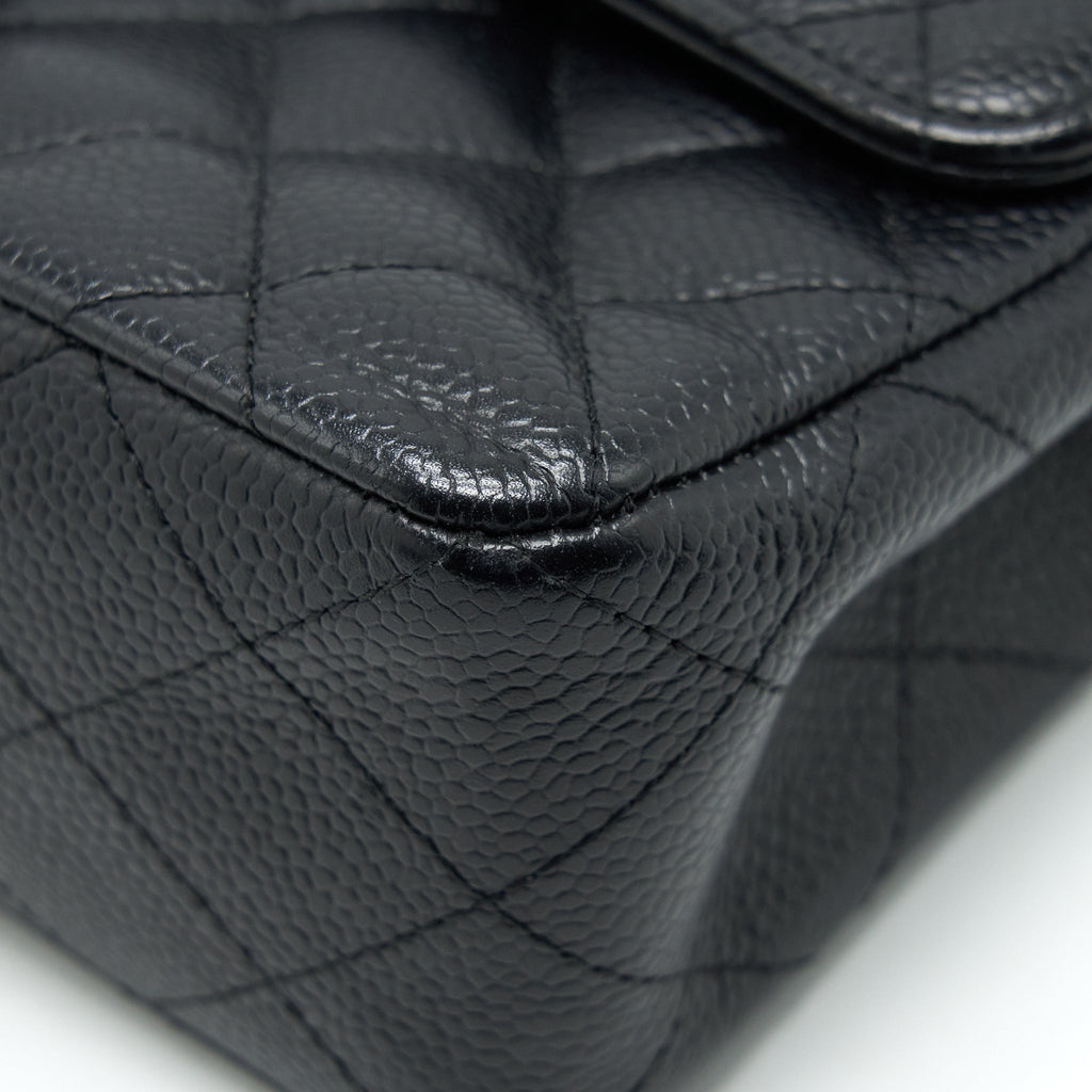 chanel-small-classic-double-flap-bag-black-caviar-shw