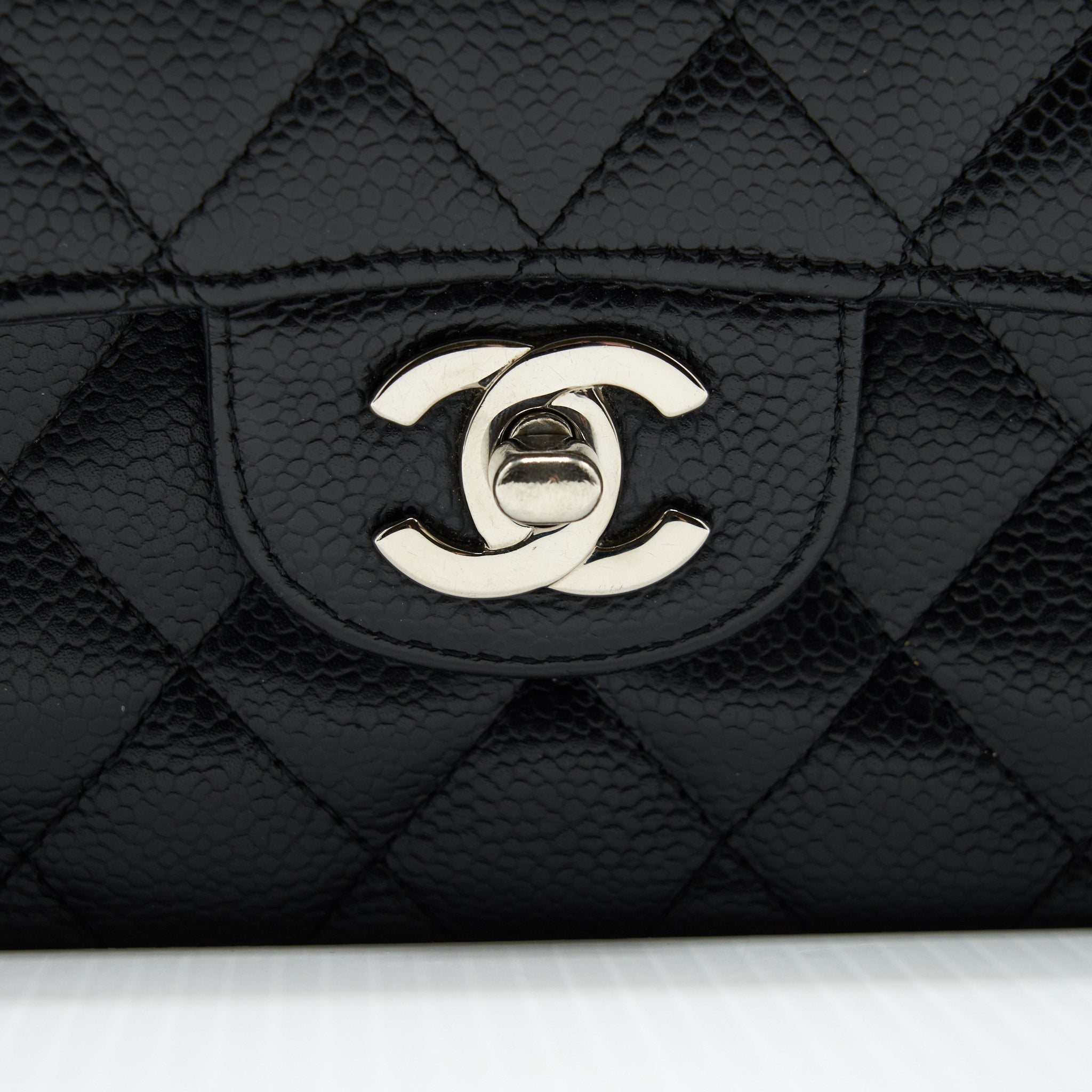 chanel-small-classic-double-flap-bag-black-caviar-shw