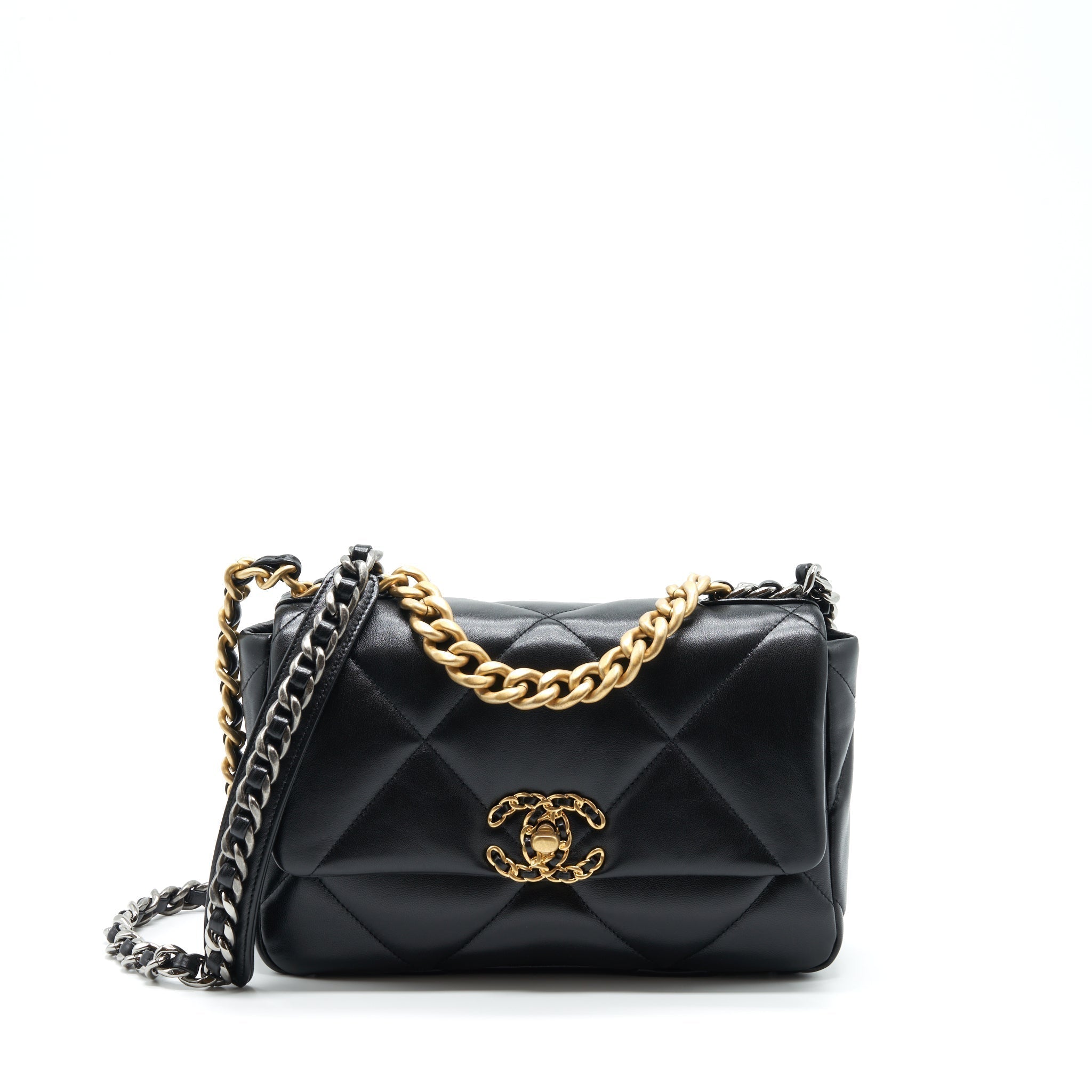 chanel-small-19-bag-lambskin-black-with-multicolour-hardware-microchip