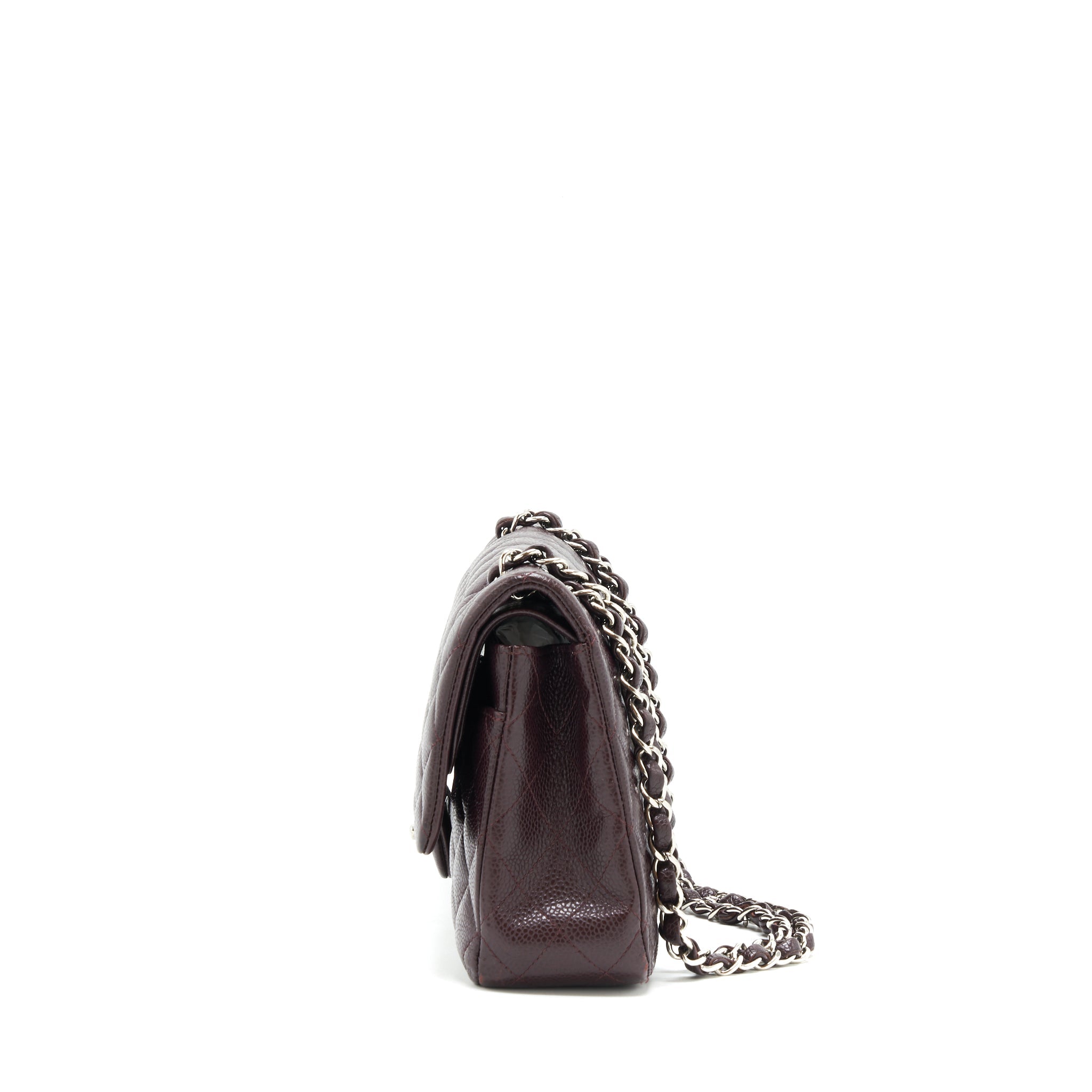 chanel-medium-classic-double-flap-bag-caviar-burgundy-shw