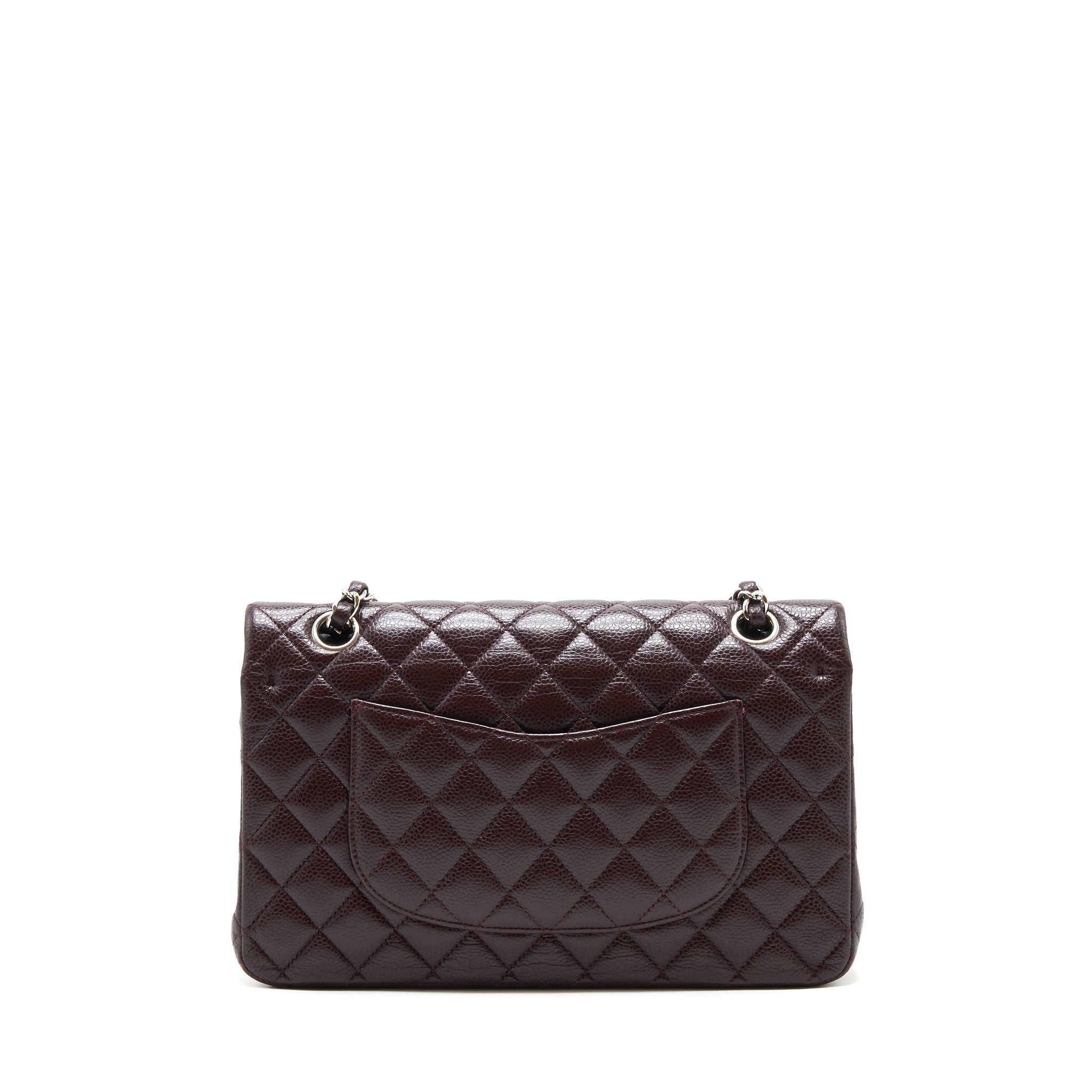 chanel-medium-classic-double-flap-bag-caviar-burgundy-shw