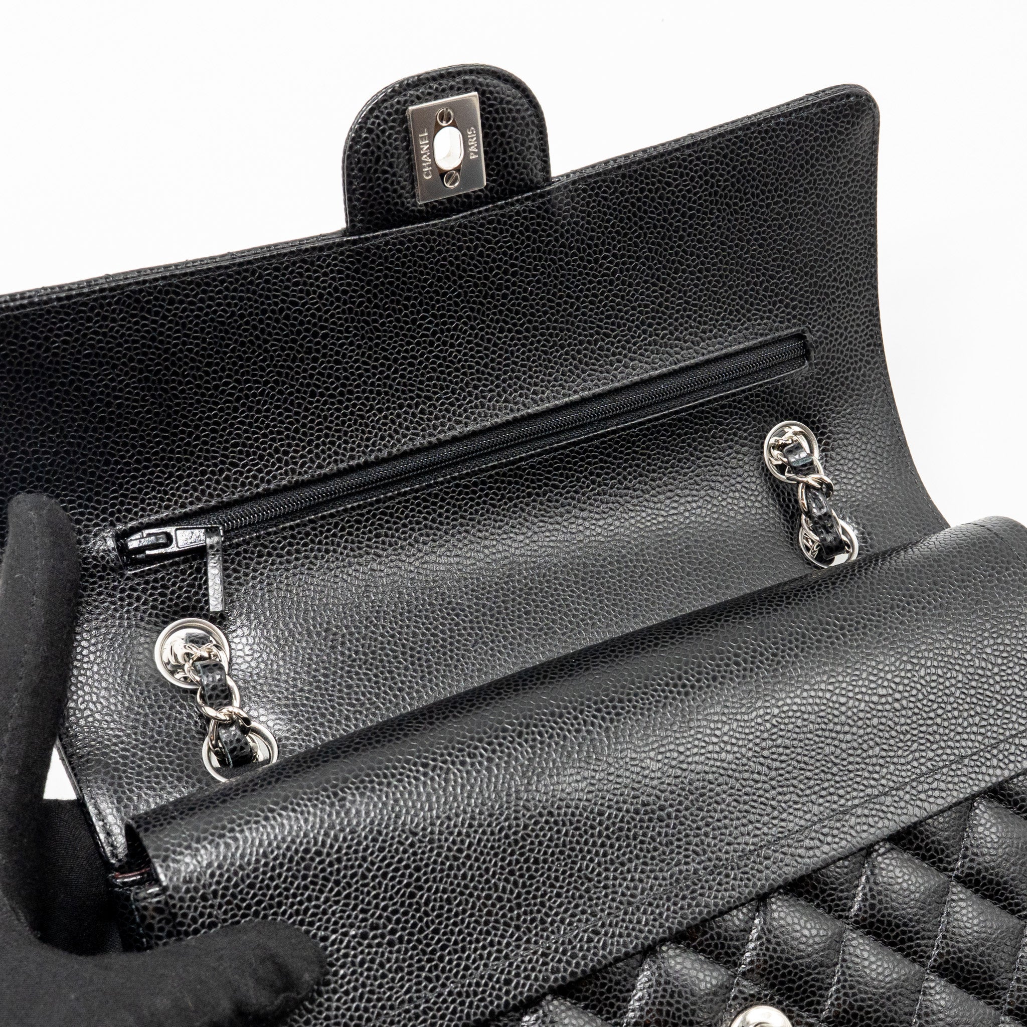 chanel-medium-classic-double-flap-bag-caviar-black-shw-15