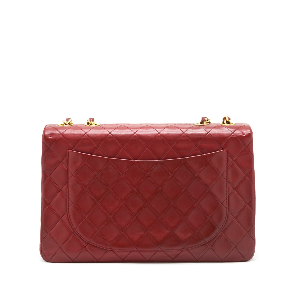 chanel-vintage-maxi-flap-bag-lambskin-red-ghw