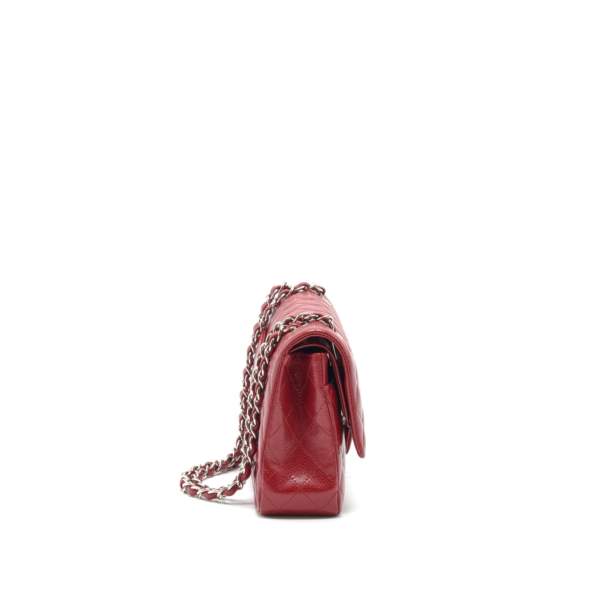 chanel-medium-classic-double-flap-bag-caviar-red-shw