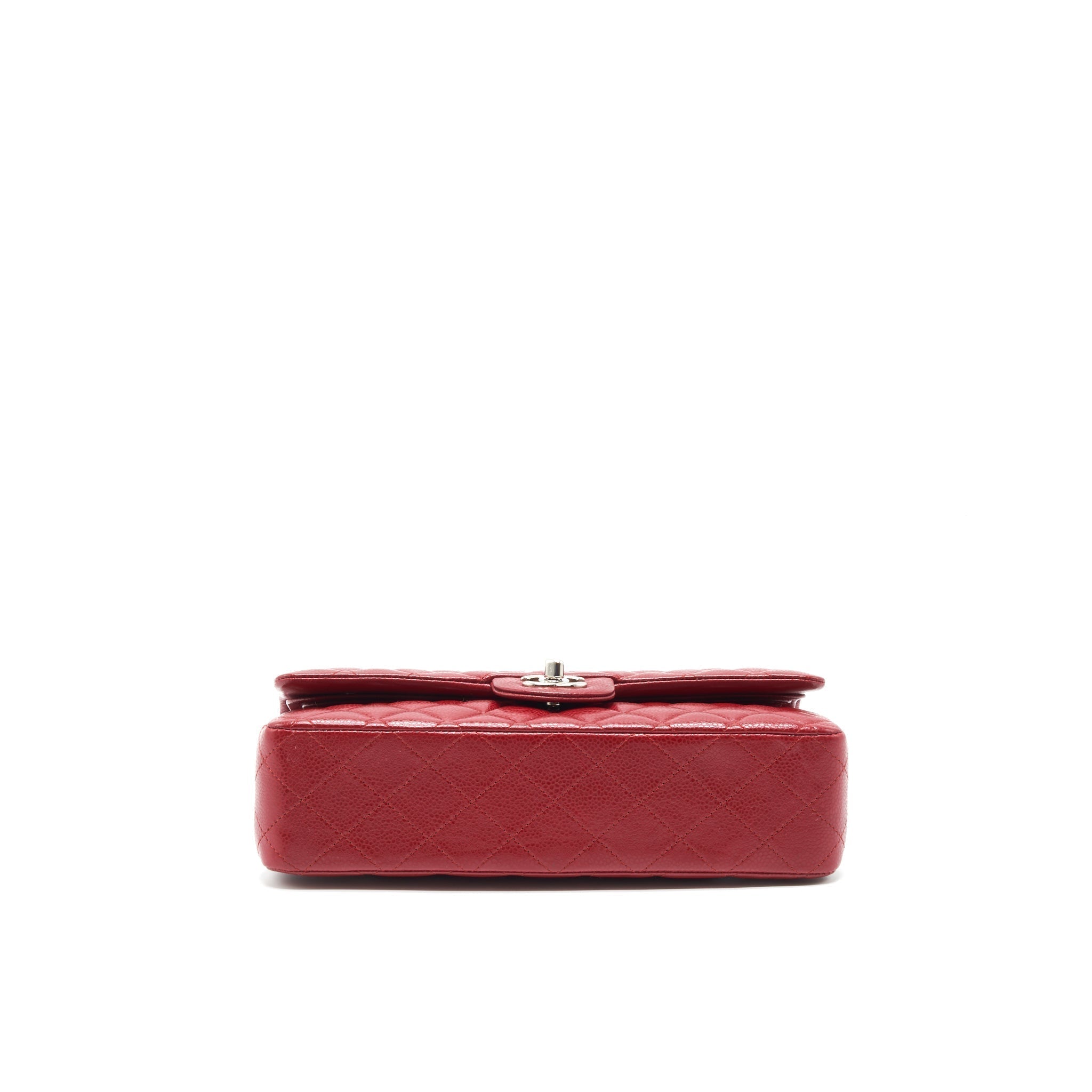 chanel-medium-classic-double-flap-bag-caviar-red-shw