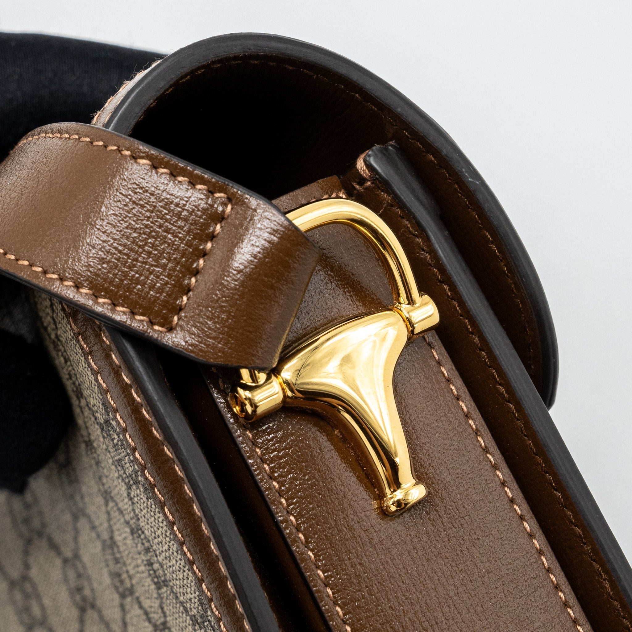 gucci-horsebit-1955-shoulder-bag-gg-supreme-canvas-leather-brown-ghw