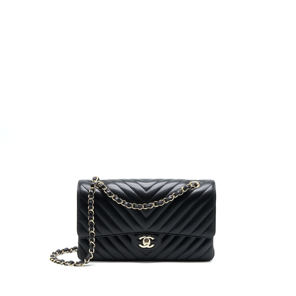 copy-of-chanel-medium-chevron-classic-double-flap-lambskin-black-lghw