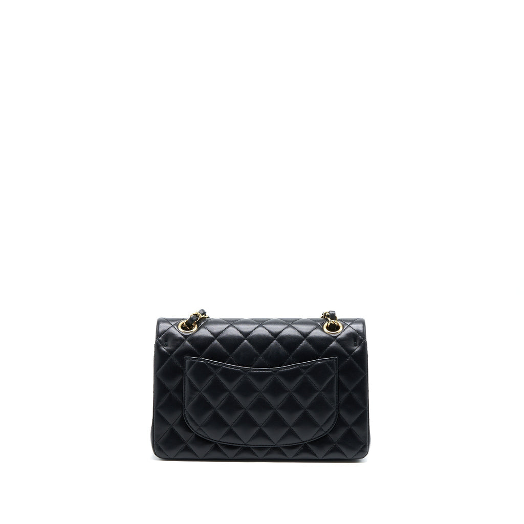 chanel-small-classic-double-flap-bag-lambskin-black-ghw-microchip