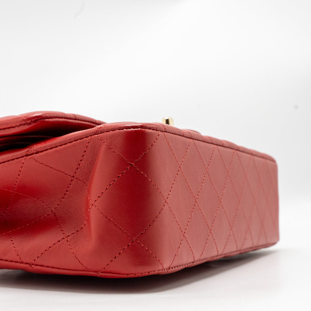 chanel-medium-classic-double-flap-bag-lambskin-red-lghw