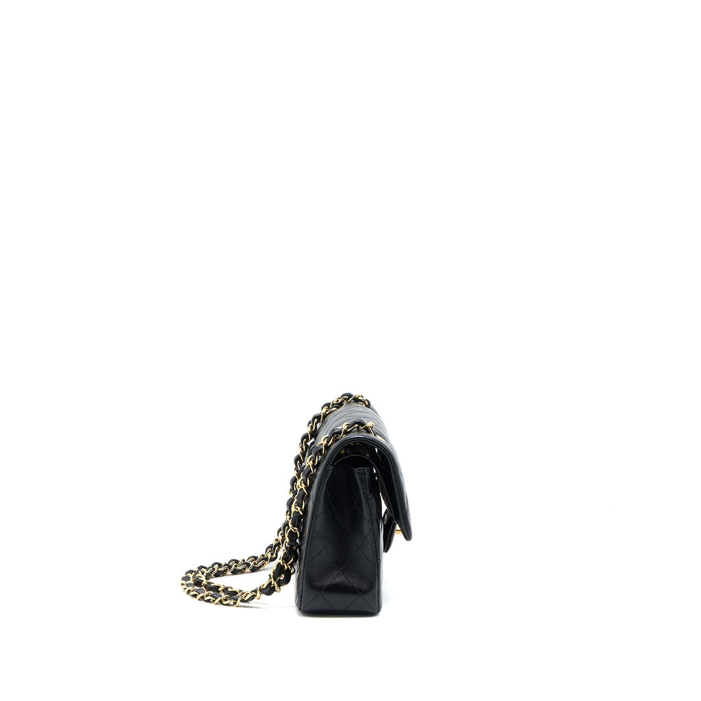 chanel-small-classic-double-flap-bag-lambskin-black-ghw-microchip