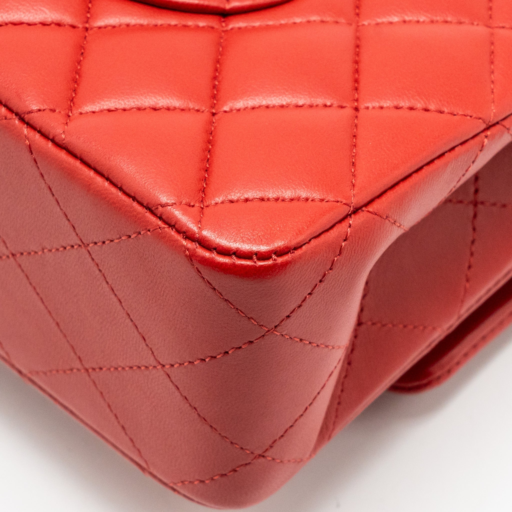 chanel-medium-classic-double-flap-bag-lambskin-red-lghw