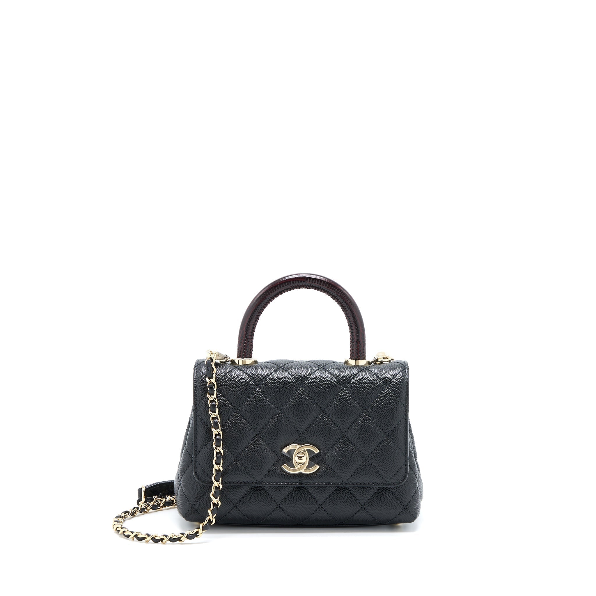 chanel-mini-coco-handle-bag-with-dark-red-handle-caviar-black-lghw