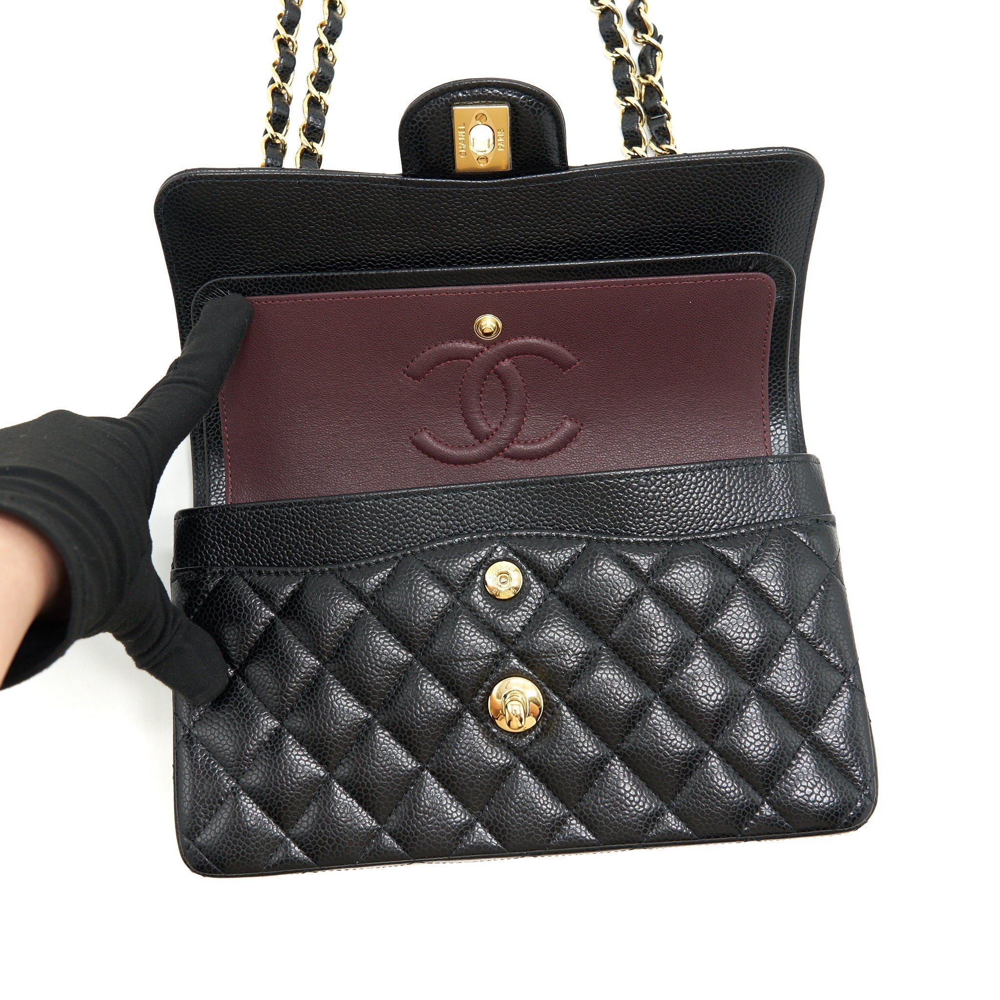 chanel-small-classic-double-flap-bag-caviar-black-ghw-microchip