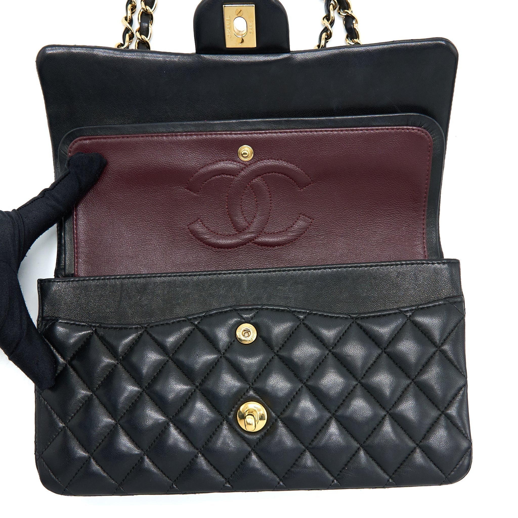 chanel-medium-classic-double-flap-bag-lambskin-black-ghw