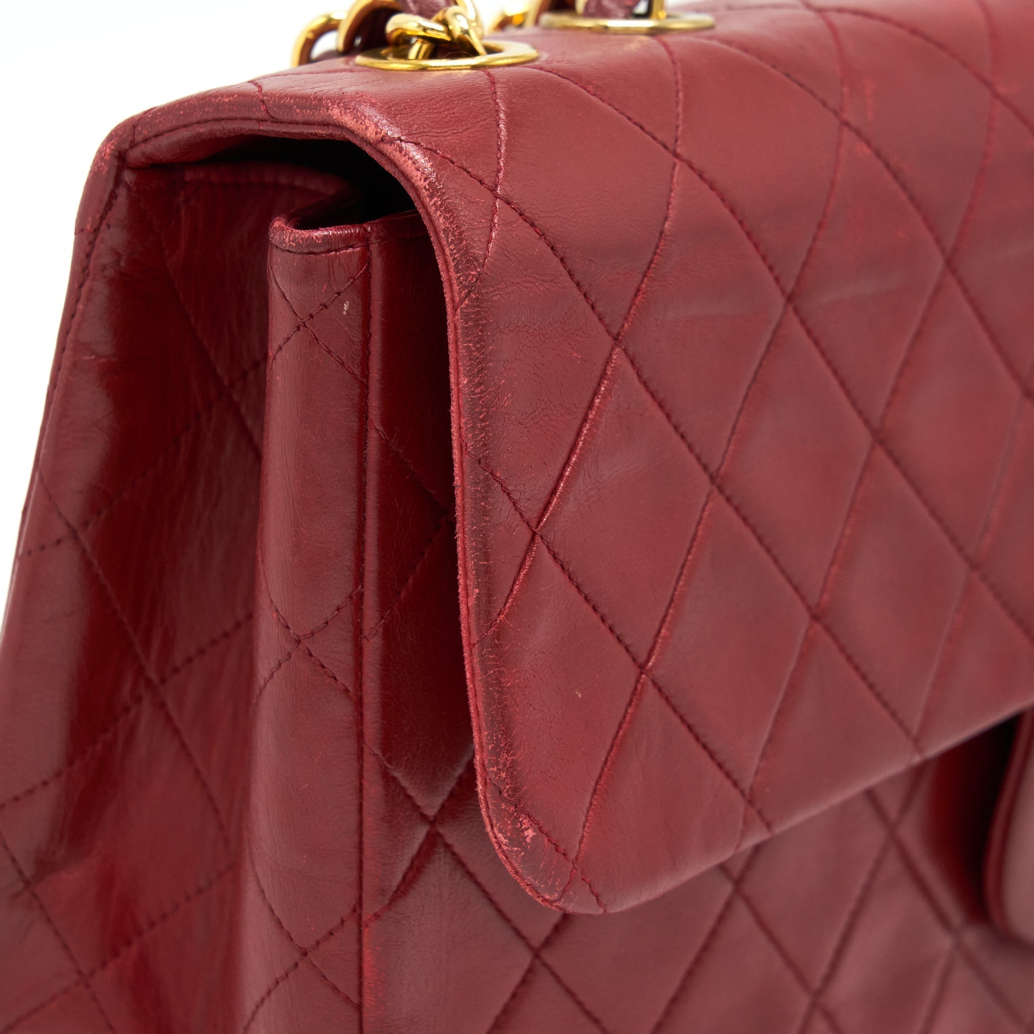chanel-vintage-maxi-flap-bag-lambskin-red-ghw