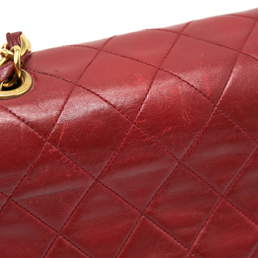 chanel-vintage-maxi-flap-bag-lambskin-red-ghw