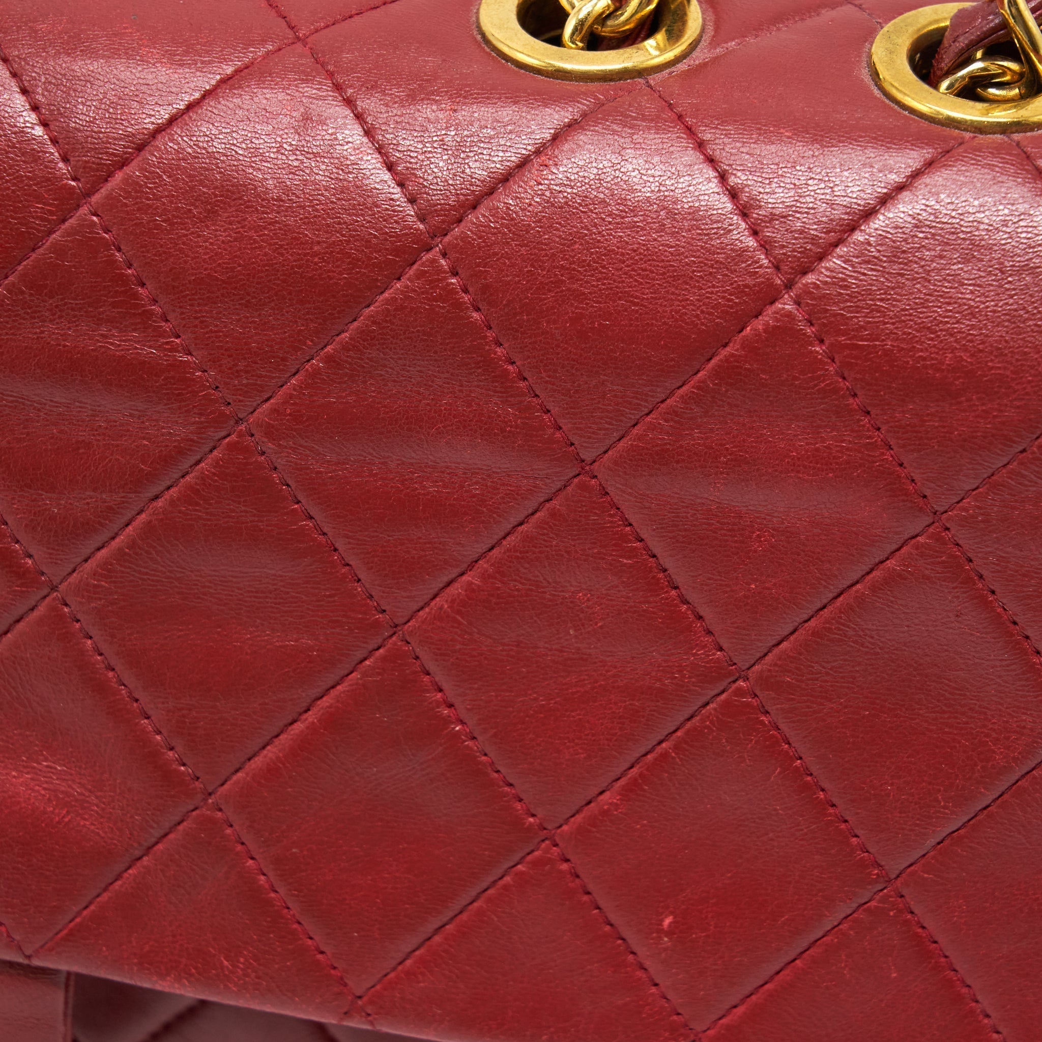 chanel-vintage-maxi-flap-bag-lambskin-red-ghw