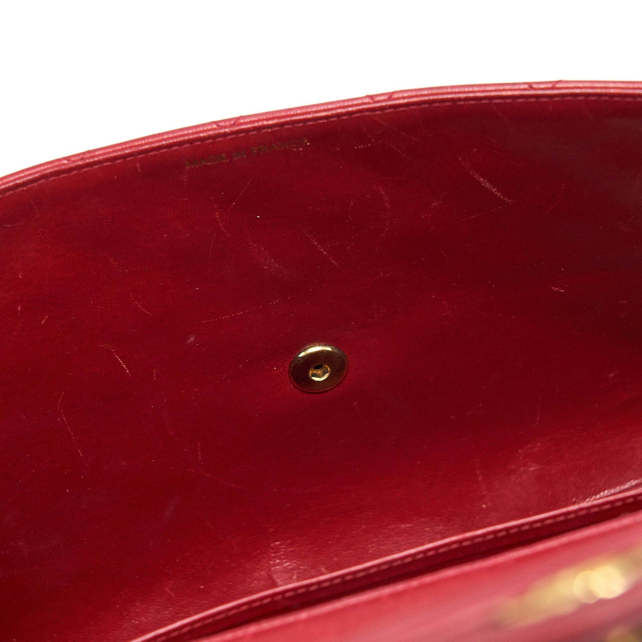 chanel-vintage-maxi-flap-bag-lambskin-red-ghw