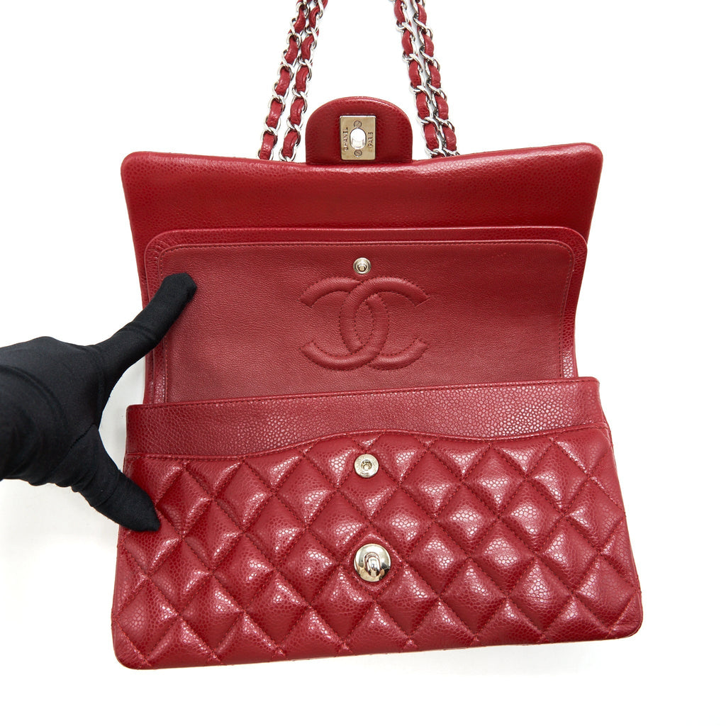 chanel-medium-classic-double-flap-bag-caviar-red-shw