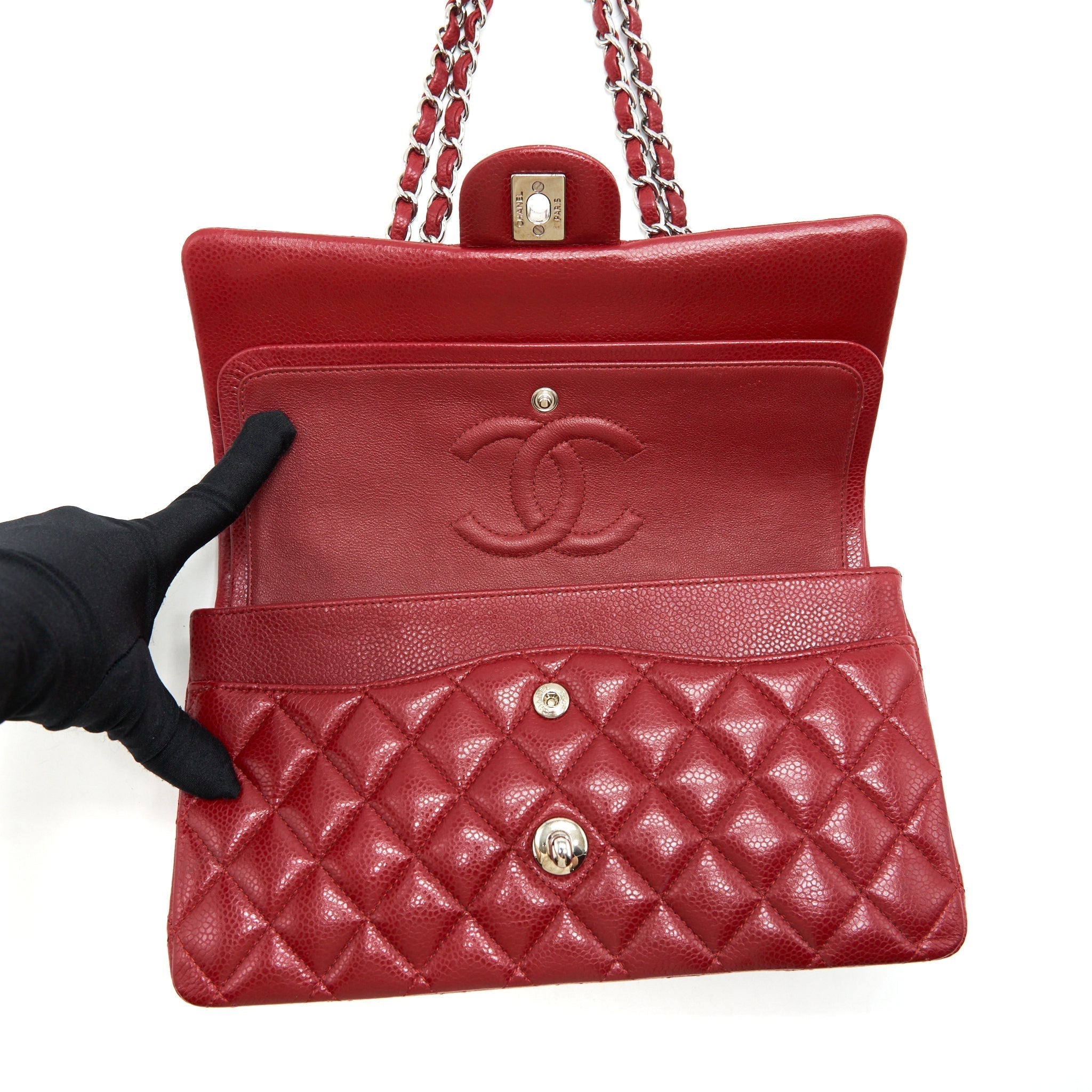 chanel-medium-classic-double-flap-bag-caviar-red-shw
