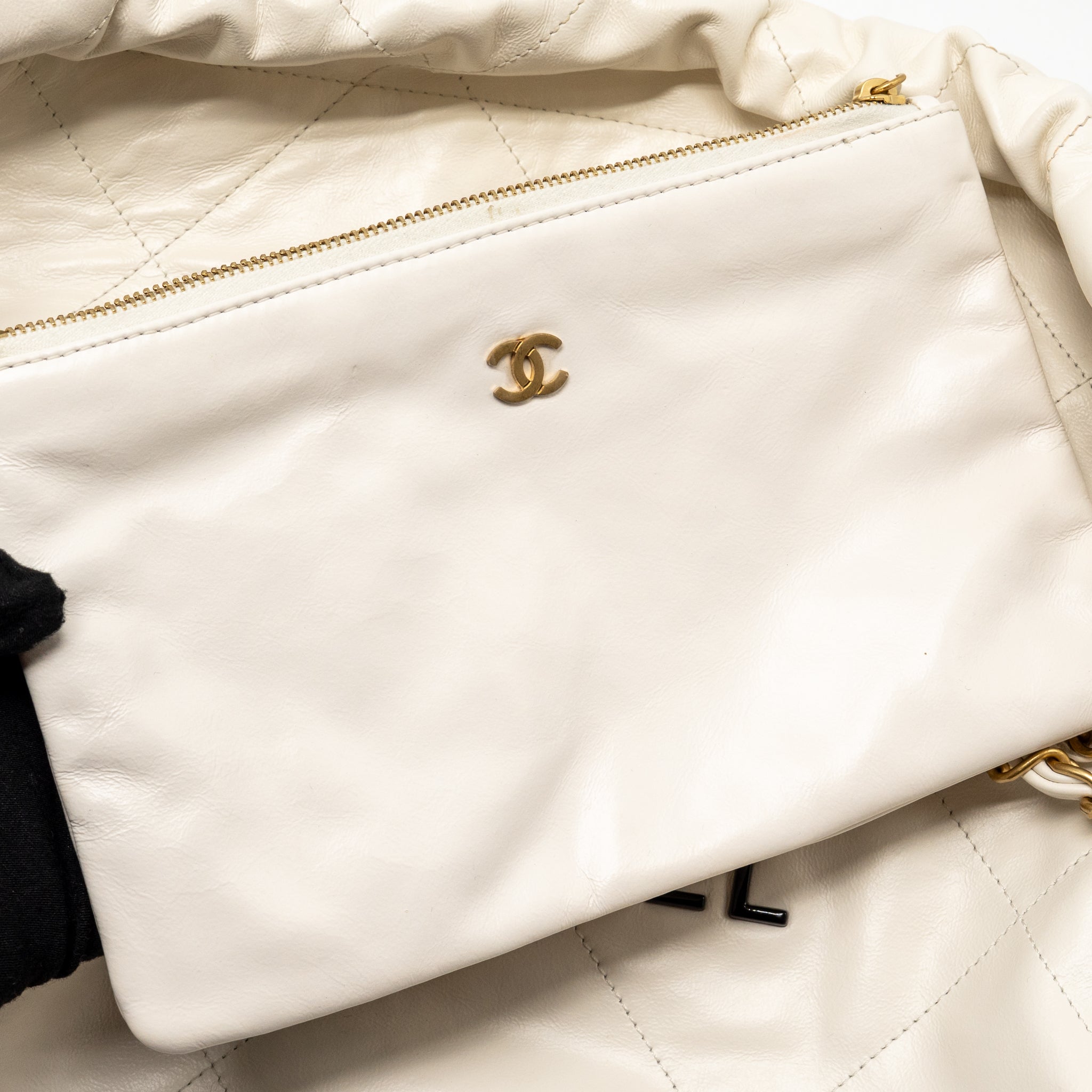 chanel-small-22-bag-with-black-letter-logo-calfskin-white-ghw-microchip