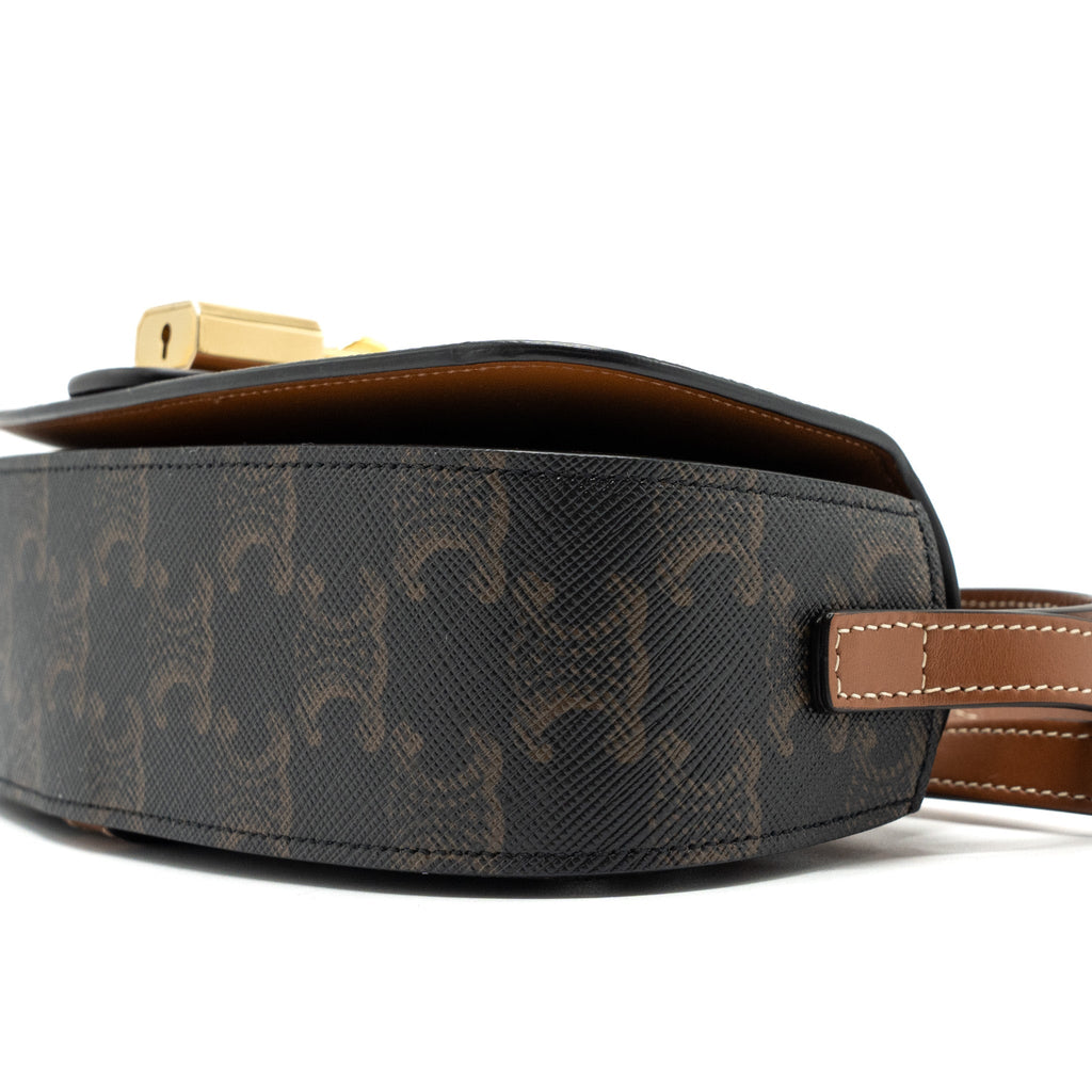 celine-clutch-on-strap-tabou-triomphe-canvas-calfskin-ghw-tan