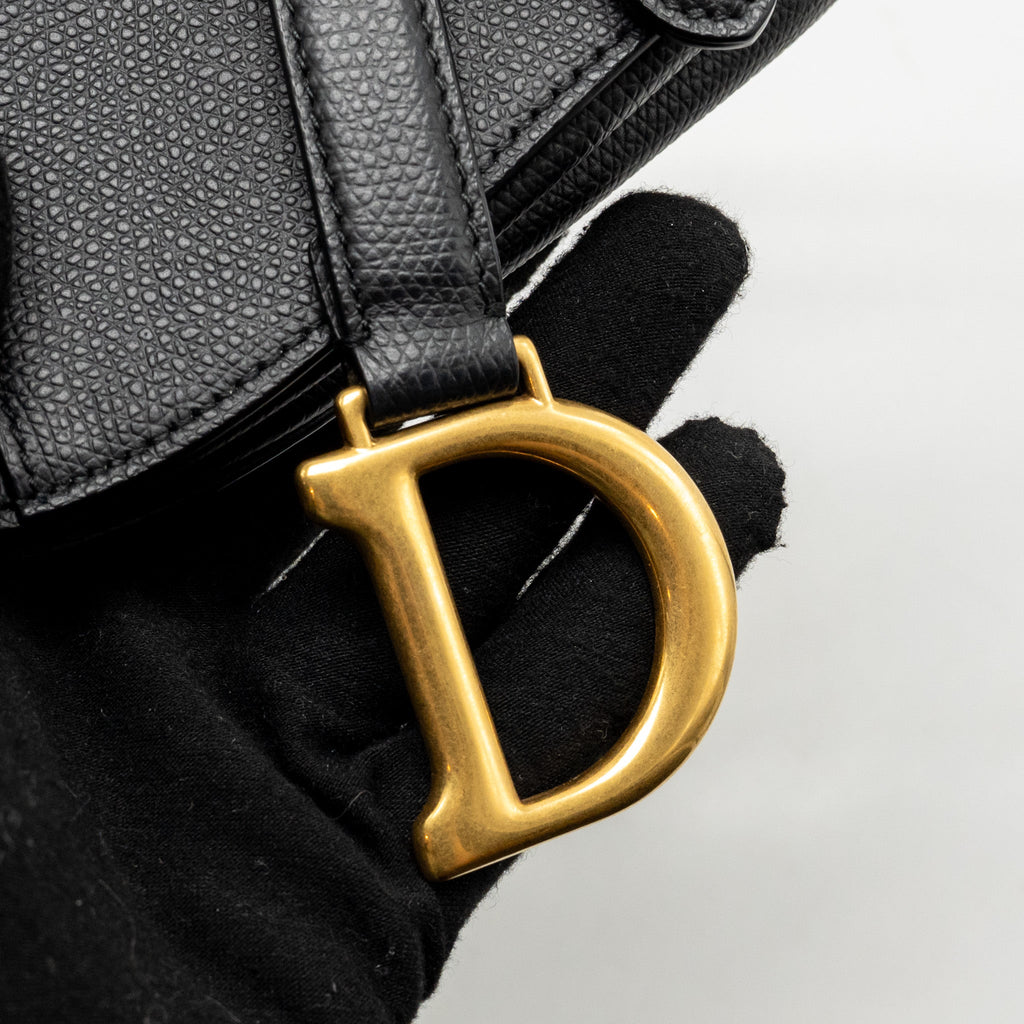 dior-mini-saddle-grained-calfskin-black-ghw