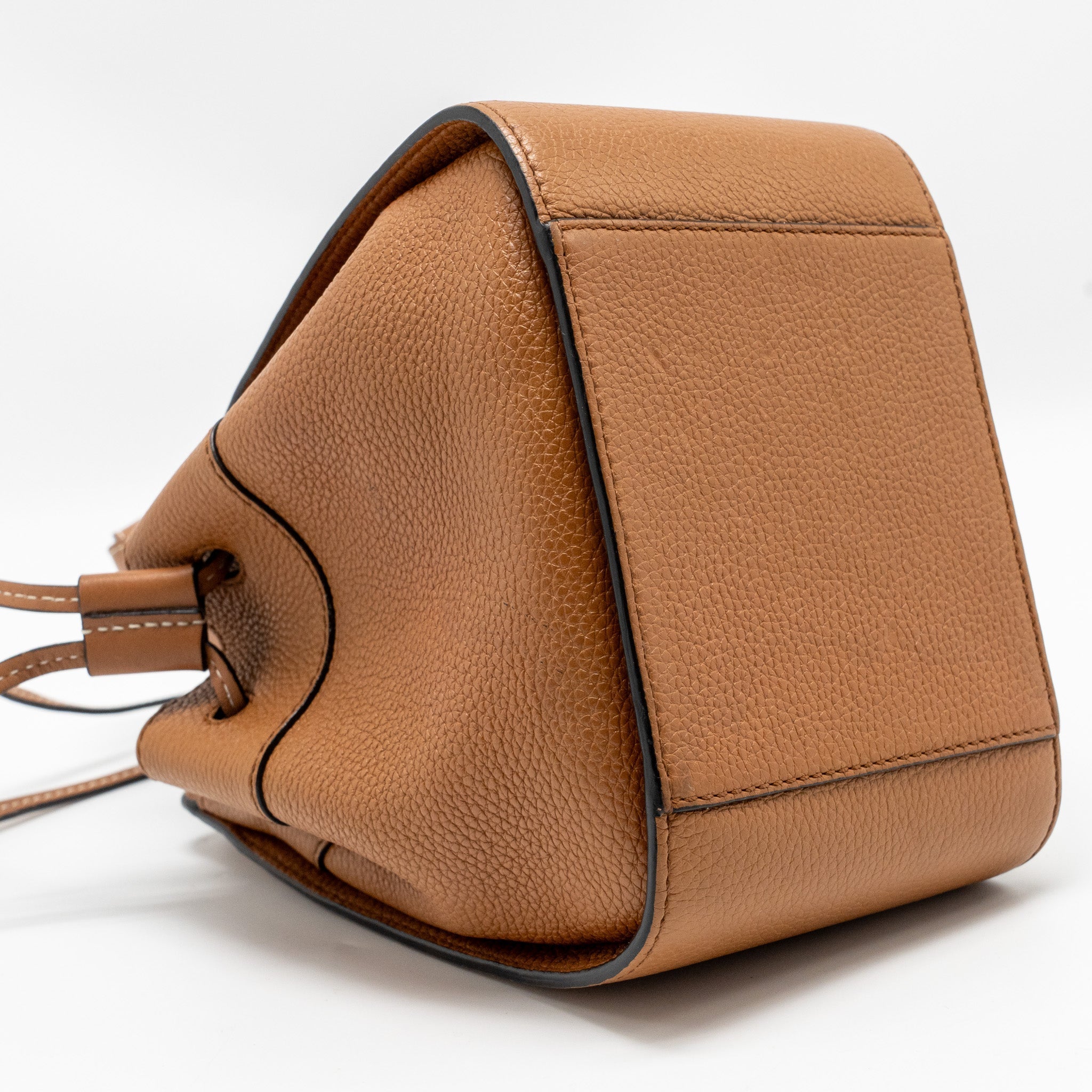 loewe-mini-hammock-drawstring-bag-grained-calfskin-tan-ghw