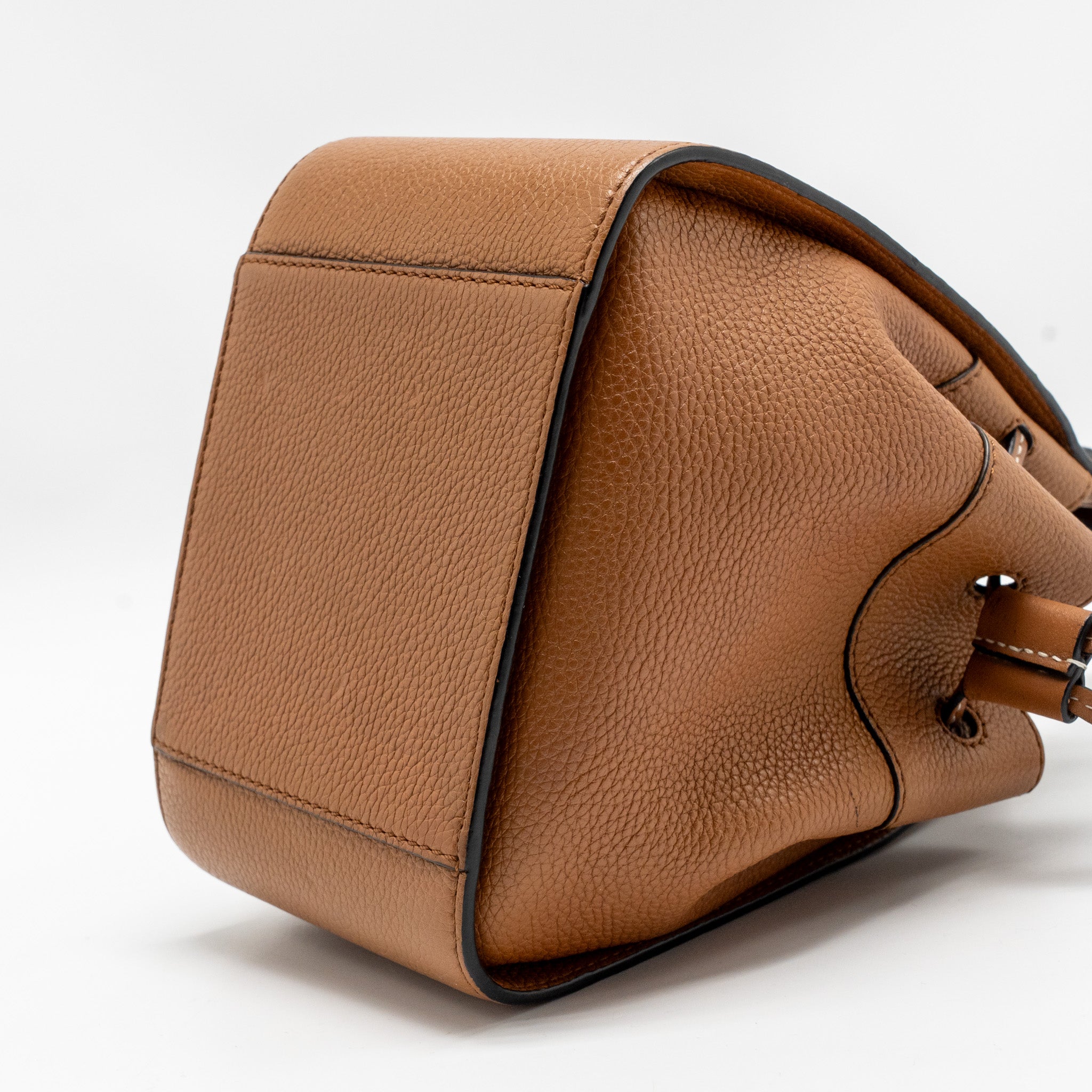 loewe-mini-hammock-drawstring-bag-grained-calfskin-tan-ghw