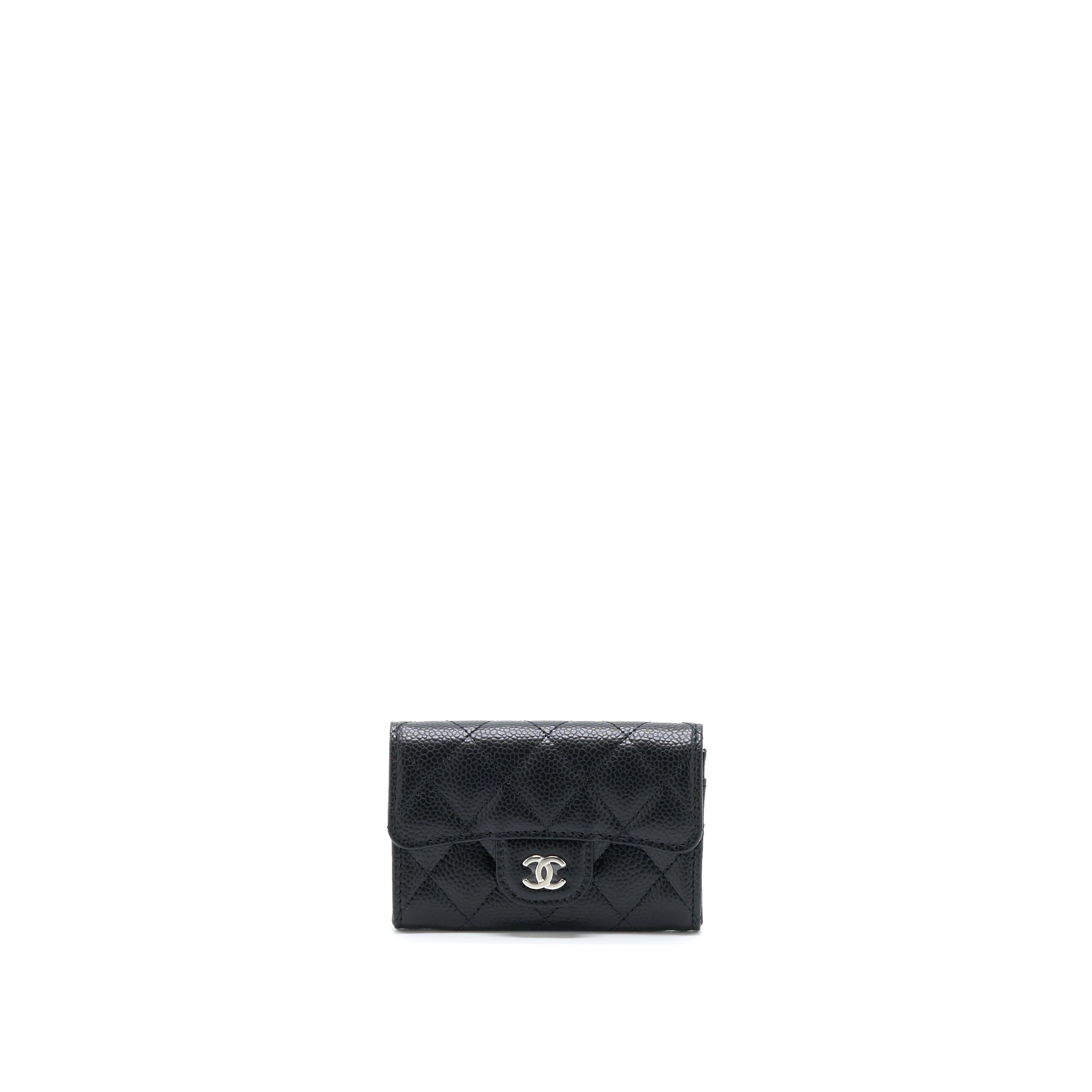 chanel-classic-flap-card-holder-caviar-black-shw-2